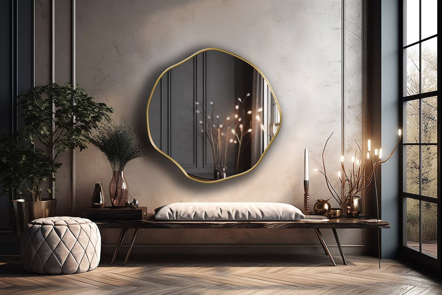 Asymmetrical Mirrors - Embracing Imperfection in Modern Design