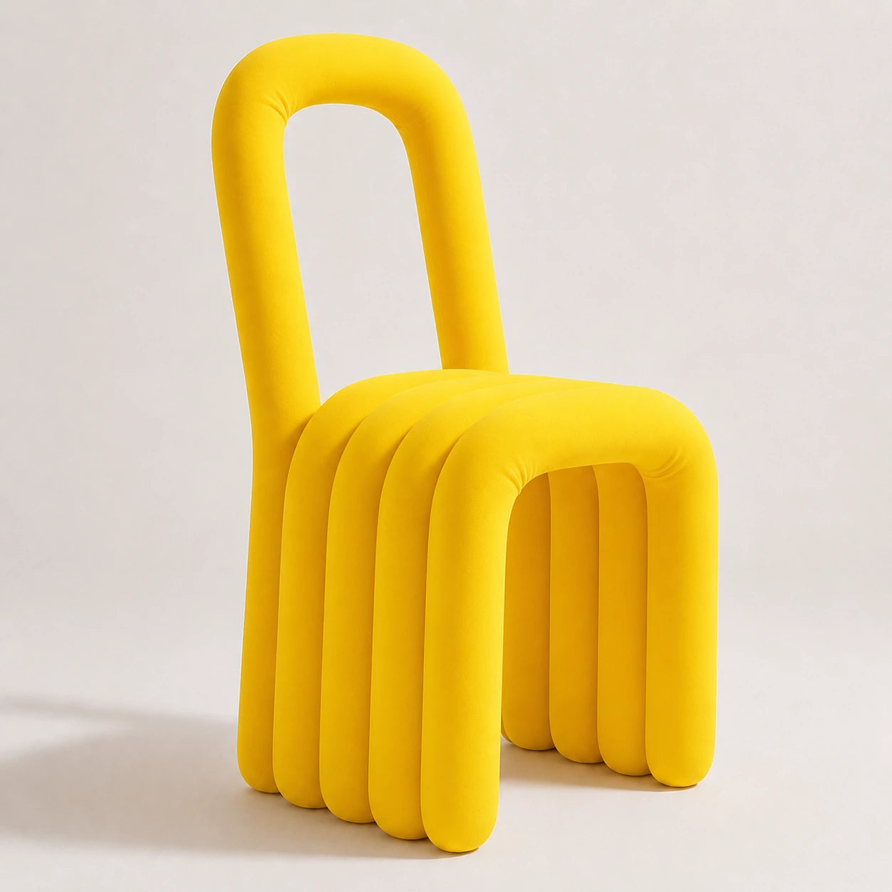 Noodle Pipe Chair Chair Interior Moderna Yellow Kids Sized New