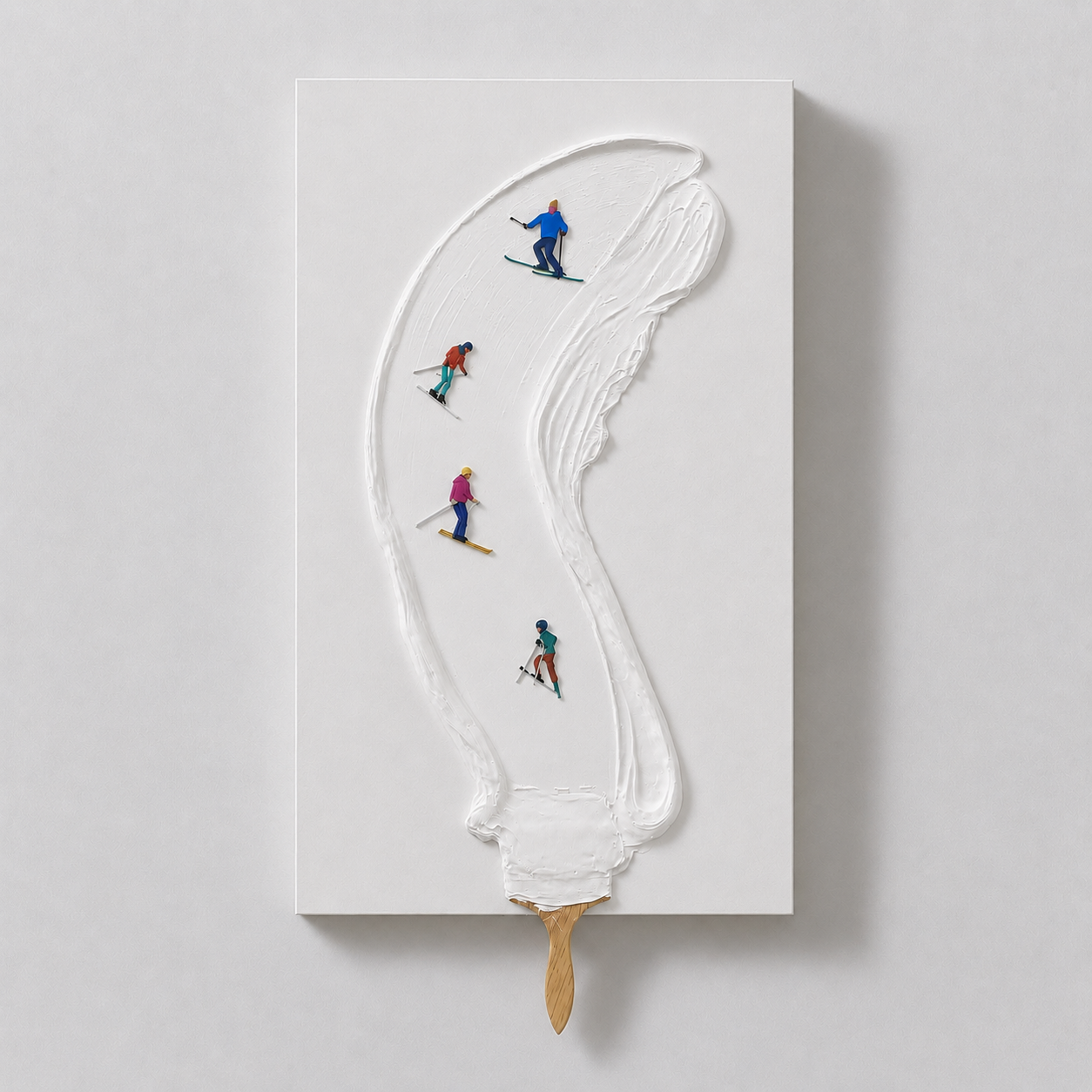 Snowy Strokes Wall Art Interior Moderna