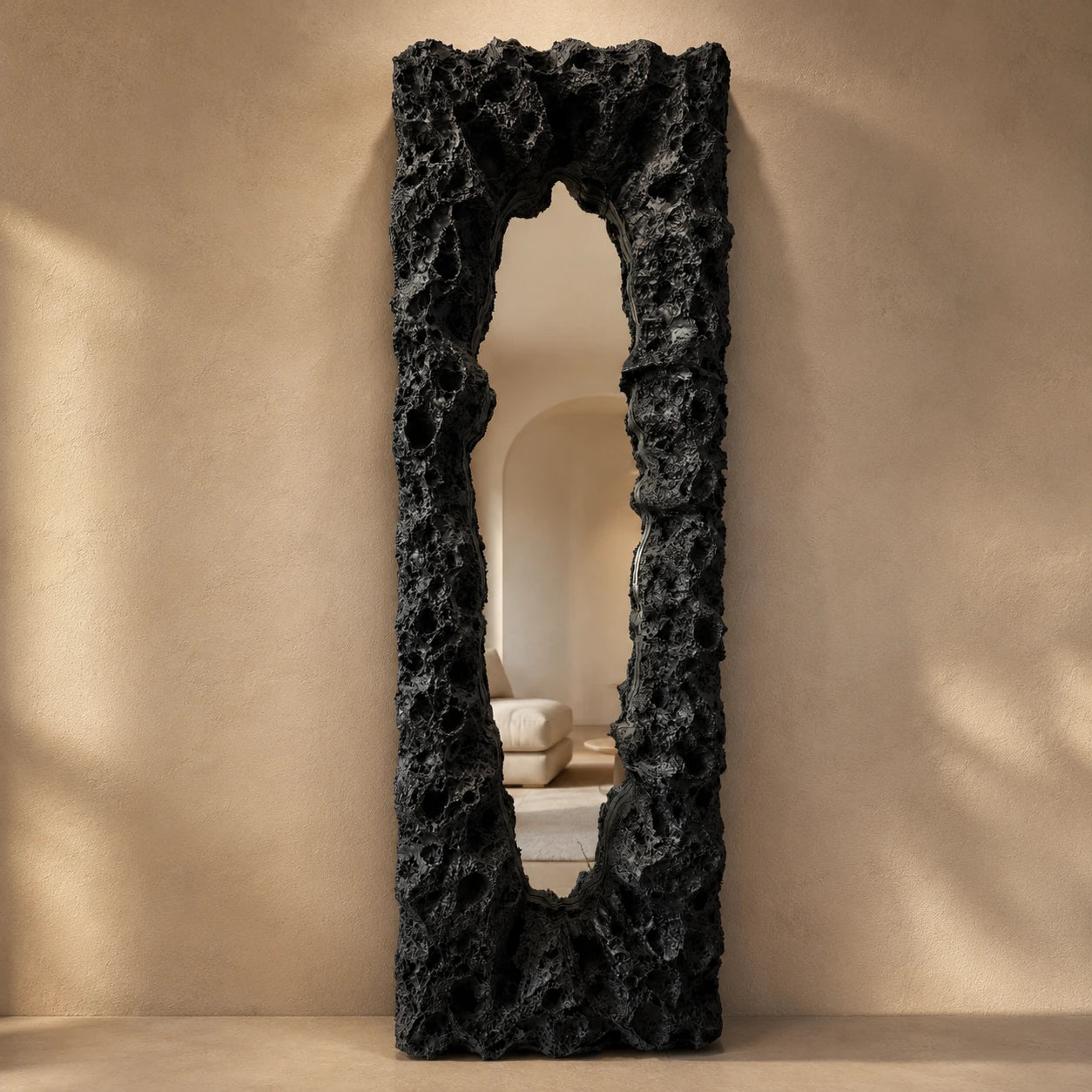 Rift Opening | Obsidian Fissure Mirror Interior Moderna