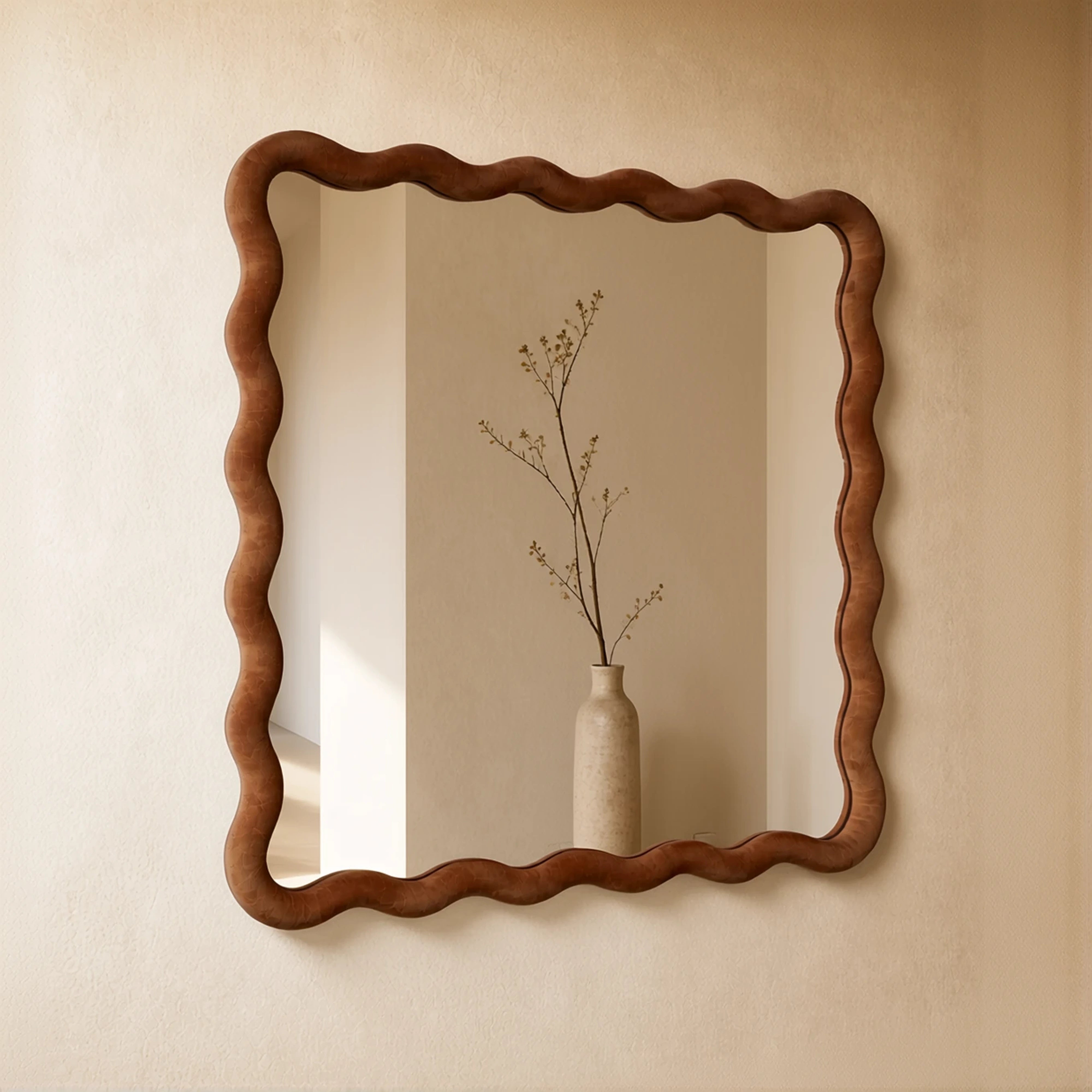 Velvet Wave Mirror Mirror Interior Moderna