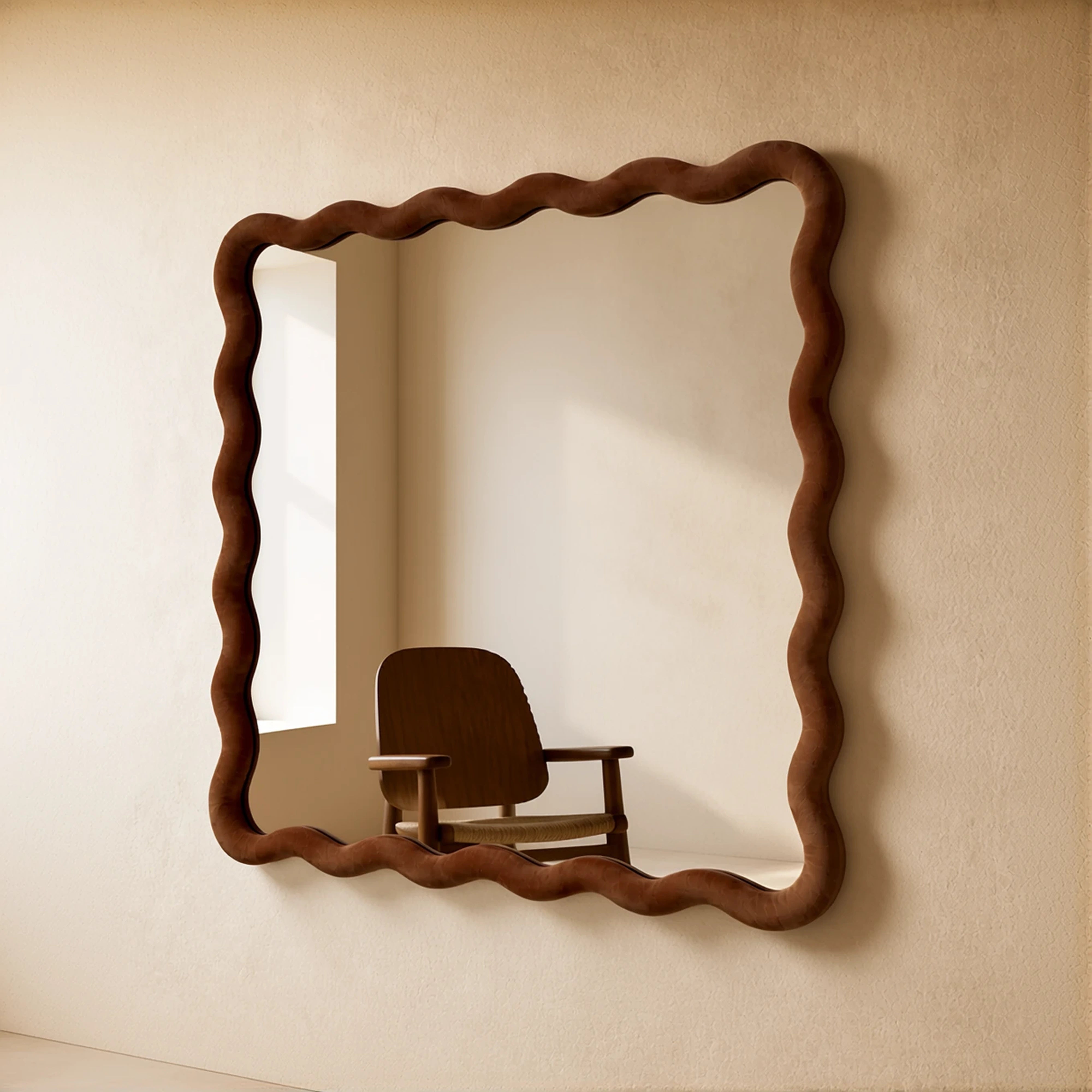 Velvet Wave Mirror Mirror Interior Moderna