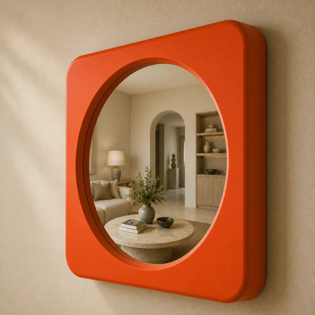 Rounded Square Mirror Mirror Interior Moderna