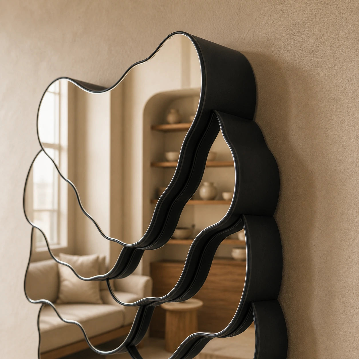 Negative Relief Mirror Interior Moderna