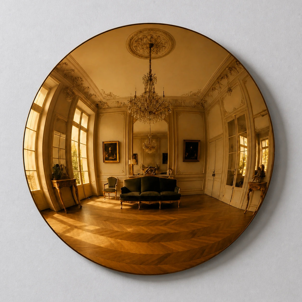 Convex Mirror | Bronze Mirror Interior Moderna