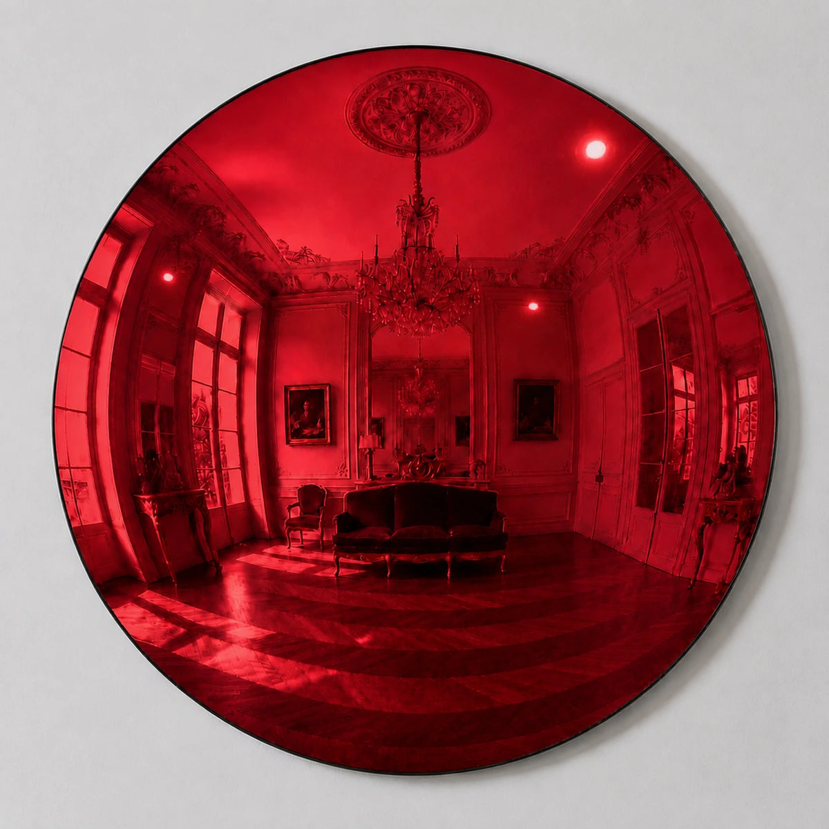 Convex Mirror | Deep Red Mirror Interior Moderna