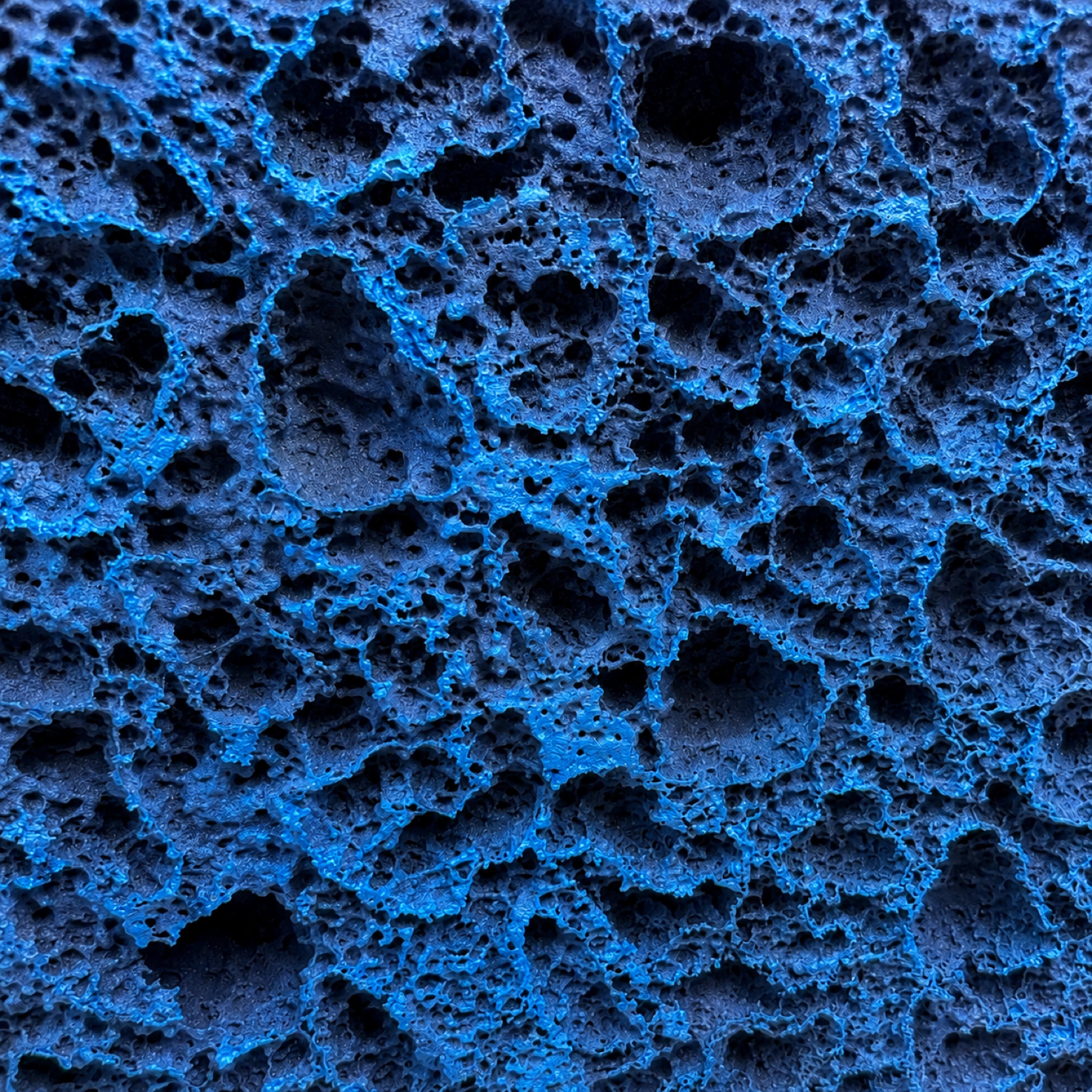 Erosion | Deep Tidal Blue Wall Art Interior Moderna