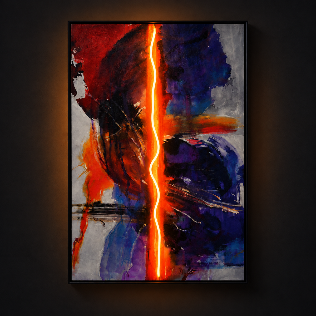 Split Signal Wall Art Interior Moderna New