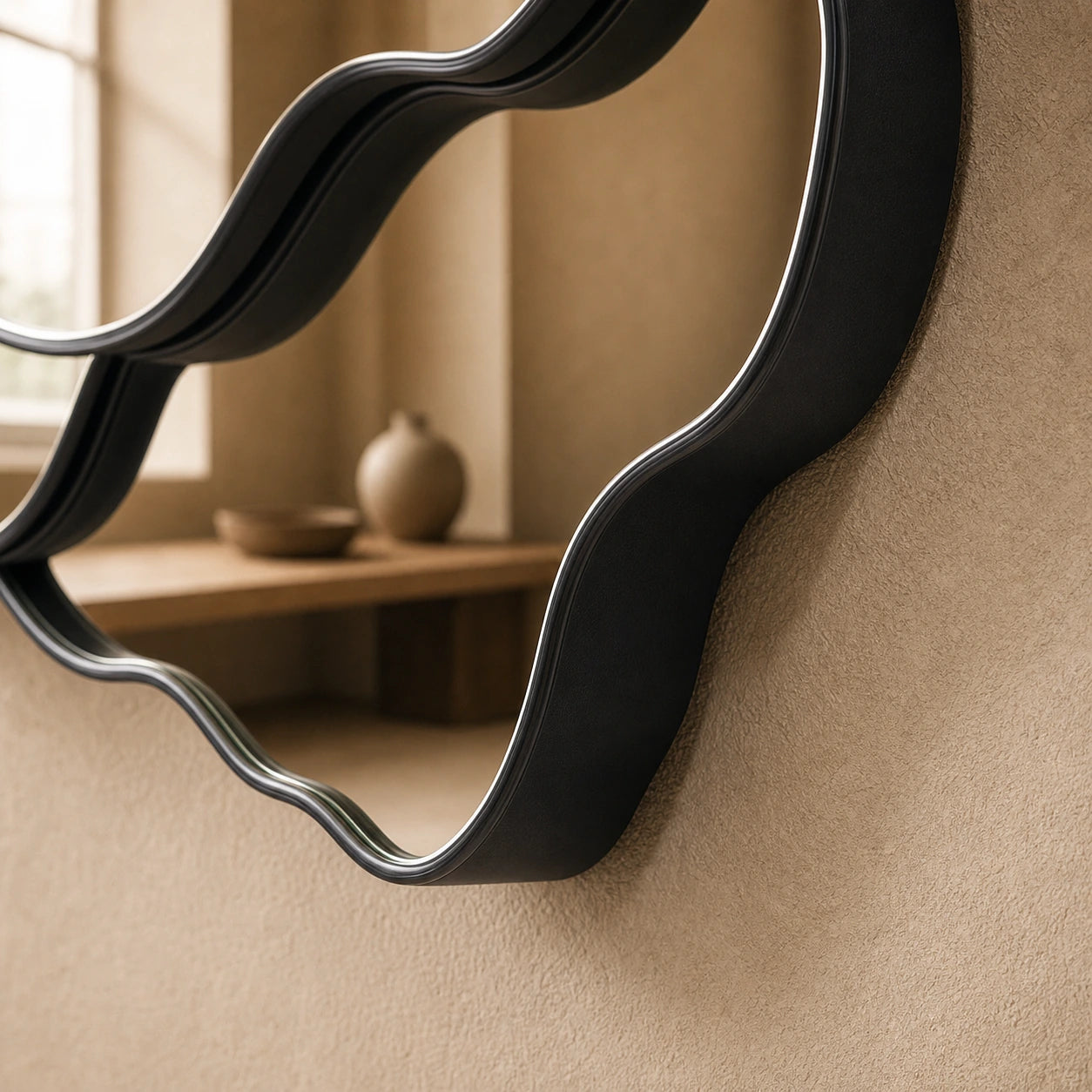 Negative Relief Mirror Interior Moderna
