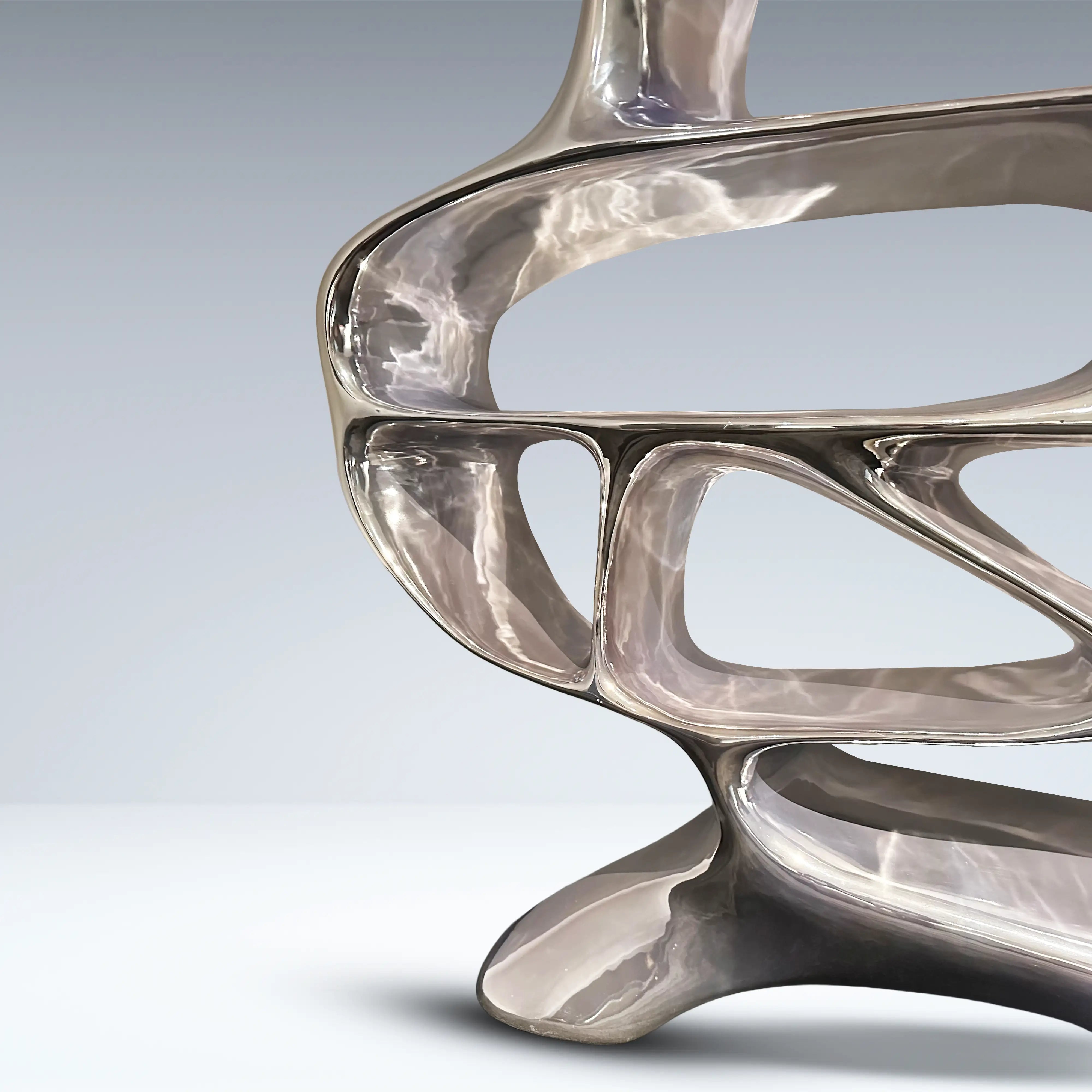 Chrome Mirage Bookshelf Table Interior Moderna