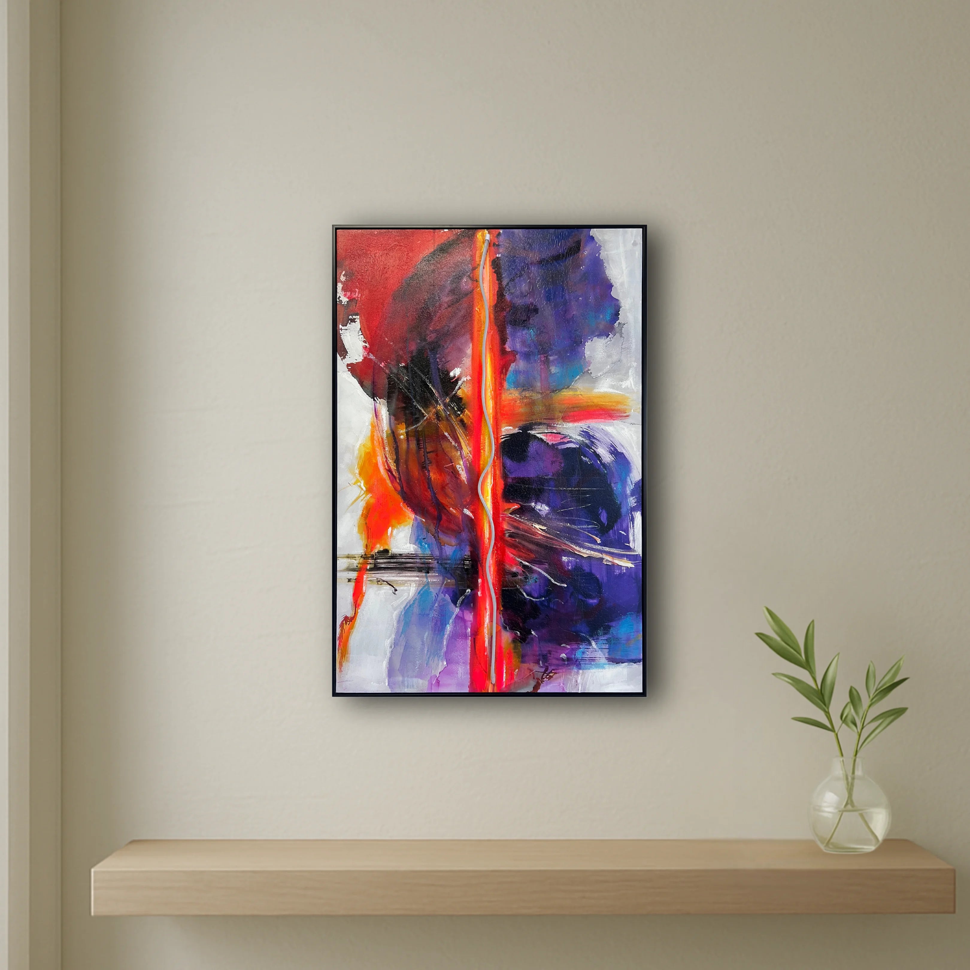 Split Signal Wall Art Interior Moderna