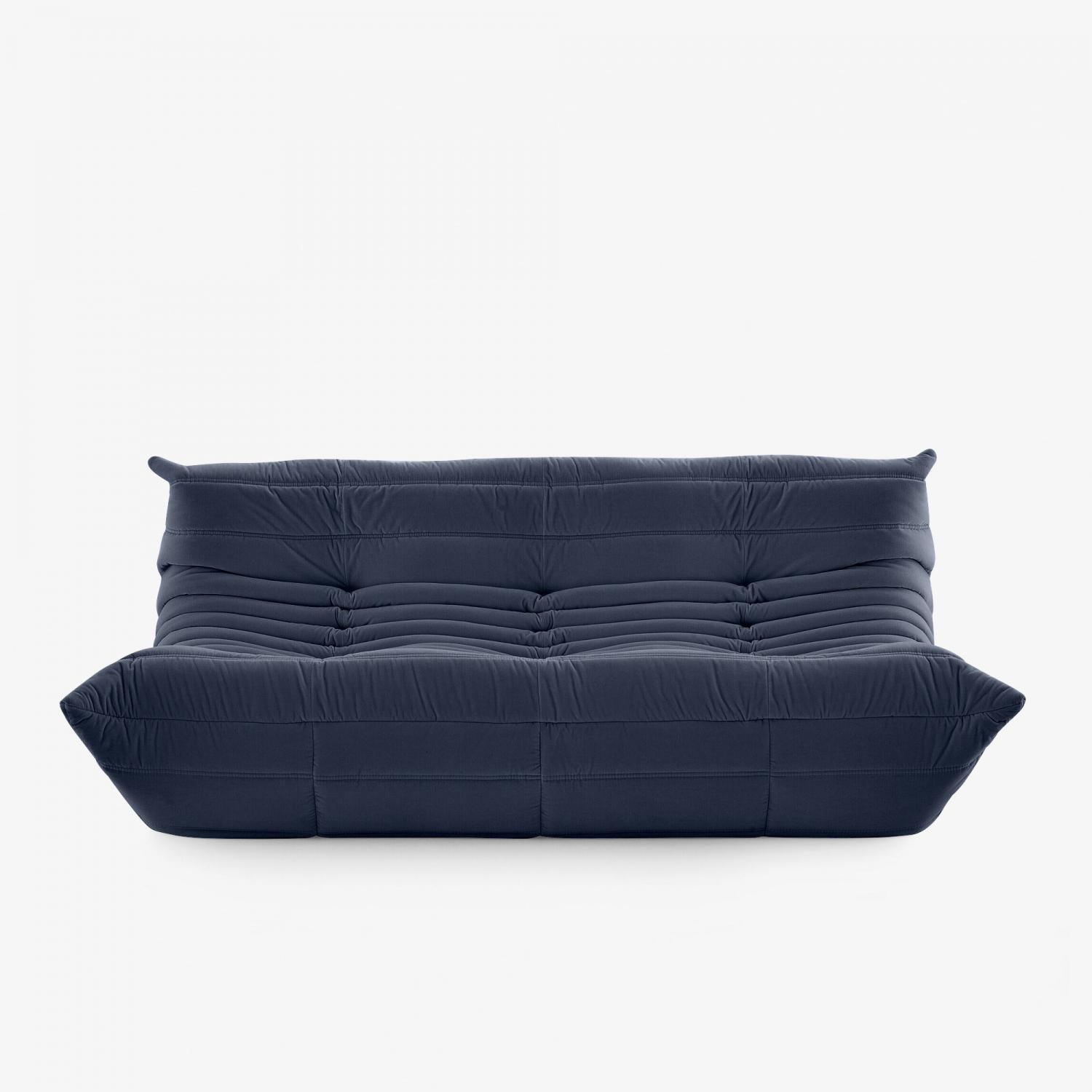 Togo Three Seater Sofa Interior Moderna Cobalt Blue