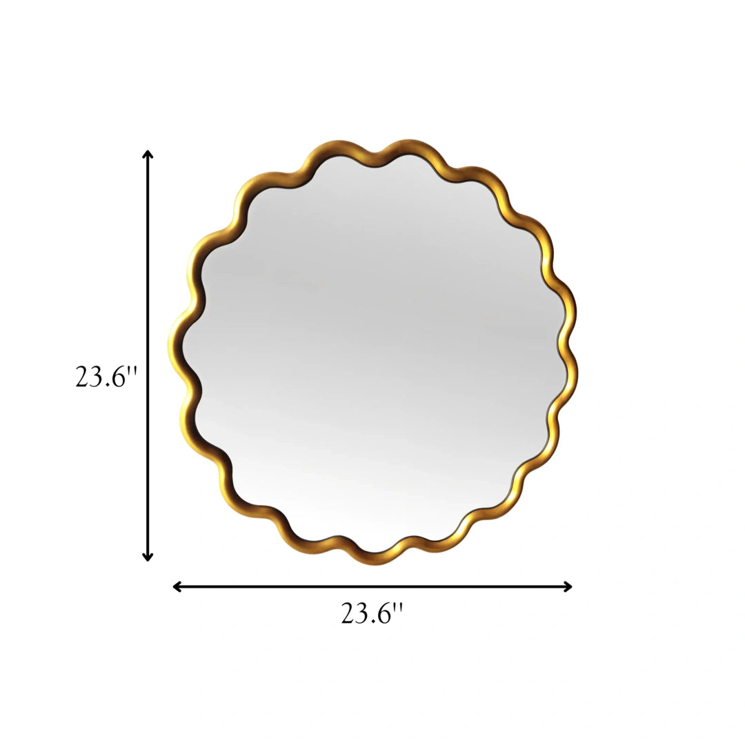 Round Wave Mirror Mirror Interior Moderna