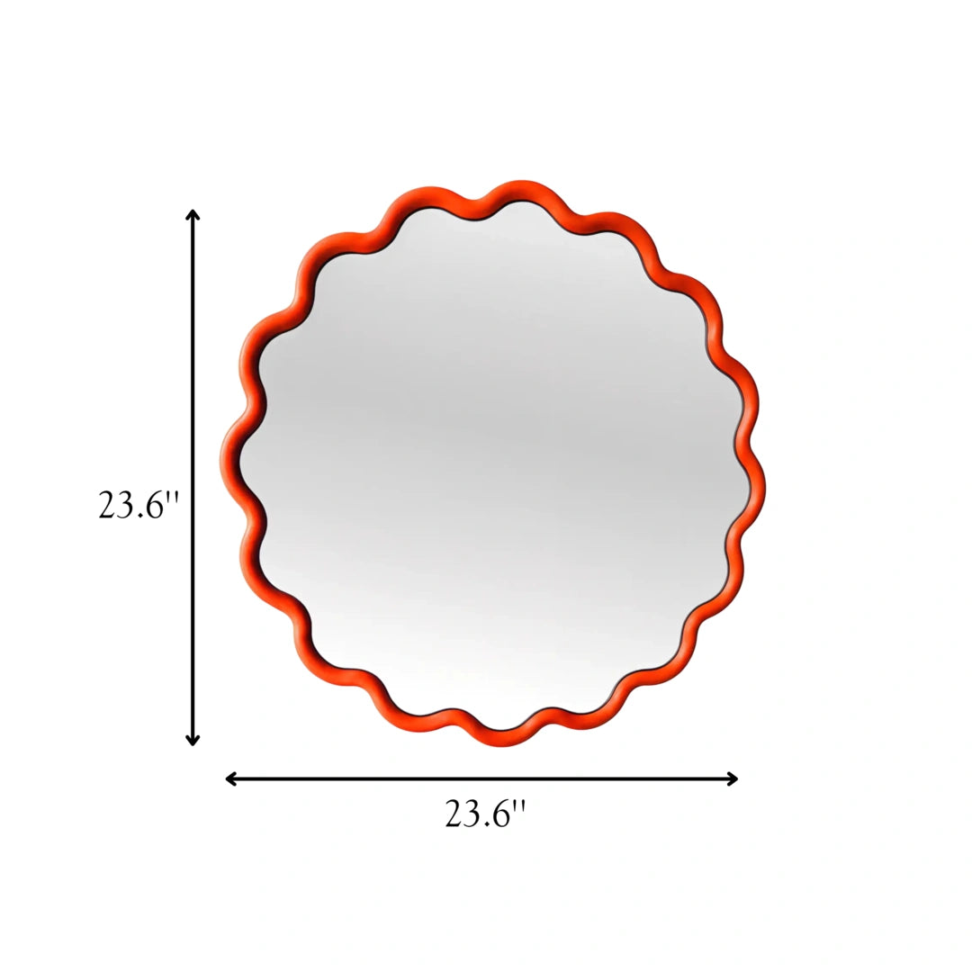 Round Wave Mirror Mirror Interior Moderna