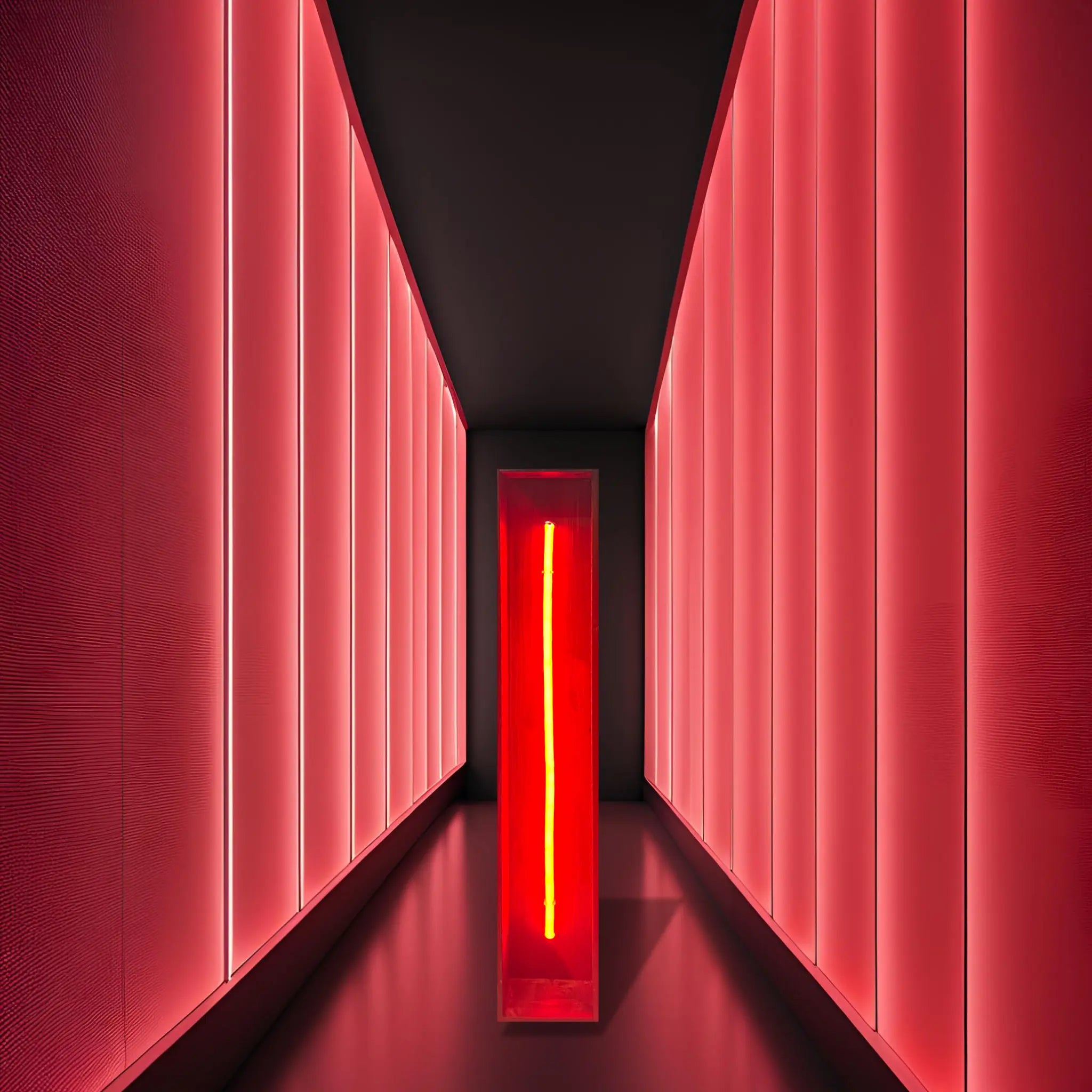 Redwood Radiance Lamp | Tall LED Strip Wooden Lamp Lamp Interior Moderna