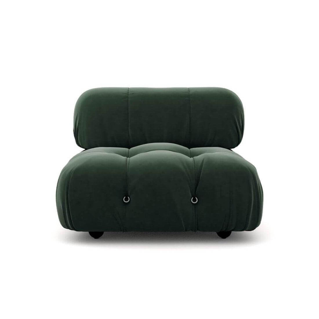 Mario Bellini Center Module Sofa Interior Moderna Emerald Green Velvet
