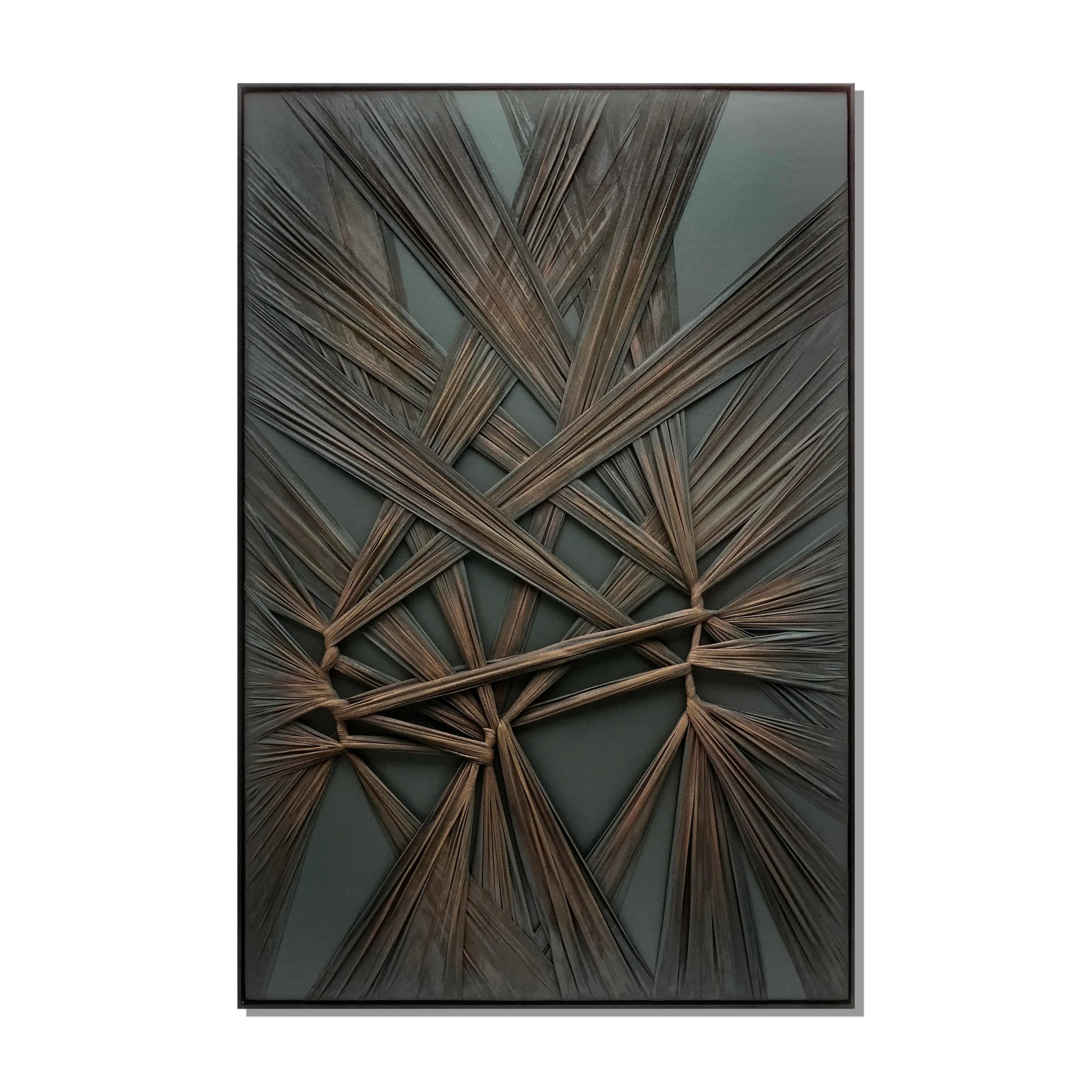 Interwoven Chaos Wall Art Interior Moderna Black New