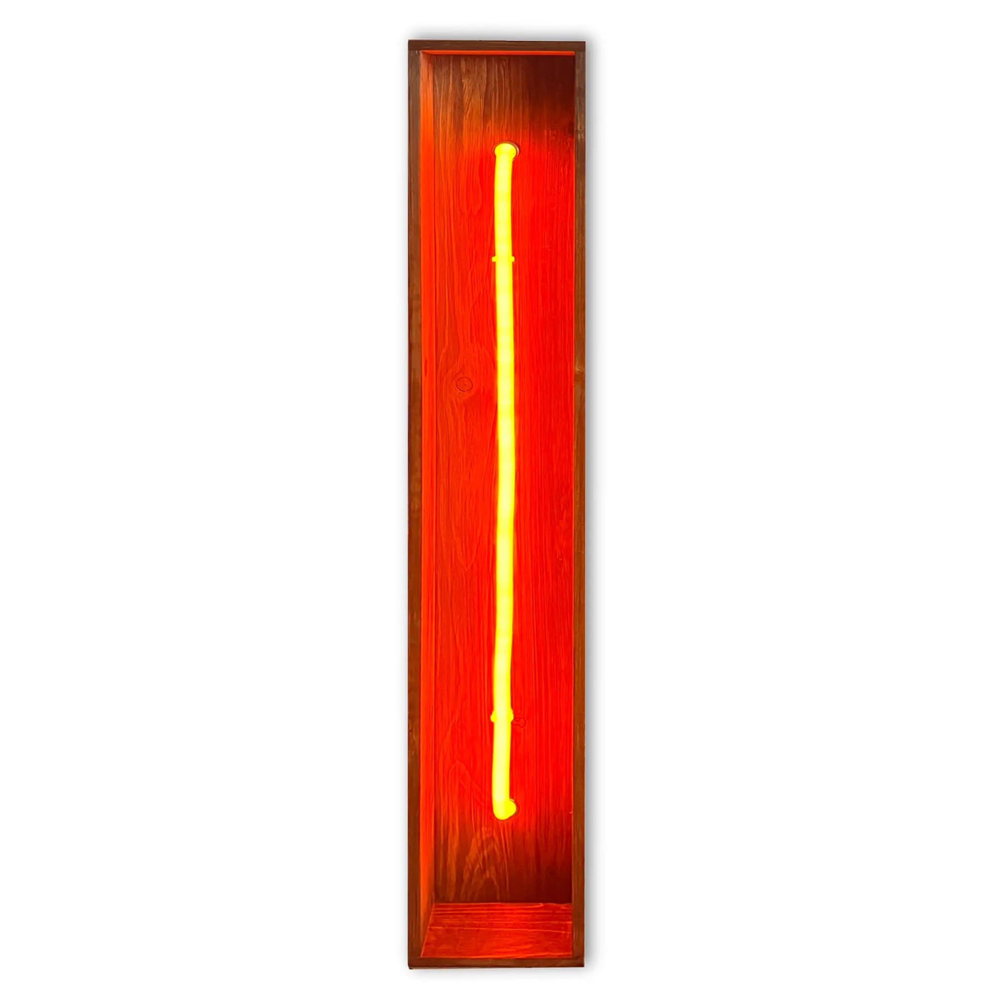 Redwood Radiance Lamp | Tall LED Strip Wooden Lamp Lamp Interior Moderna