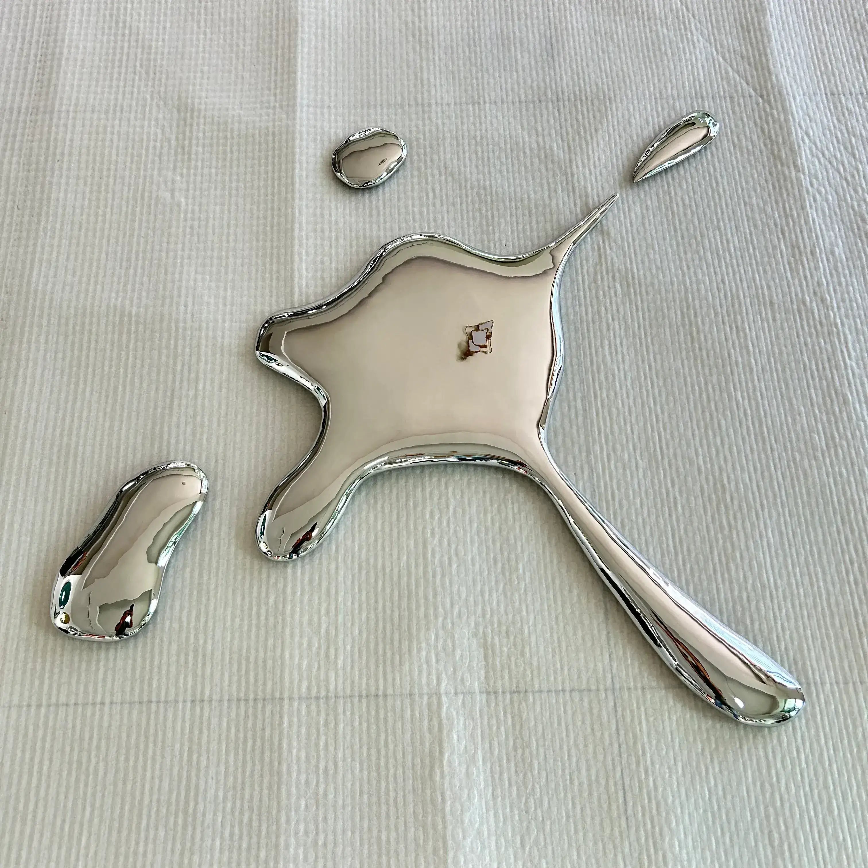 Chrome Splat Wall Art Interior Moderna