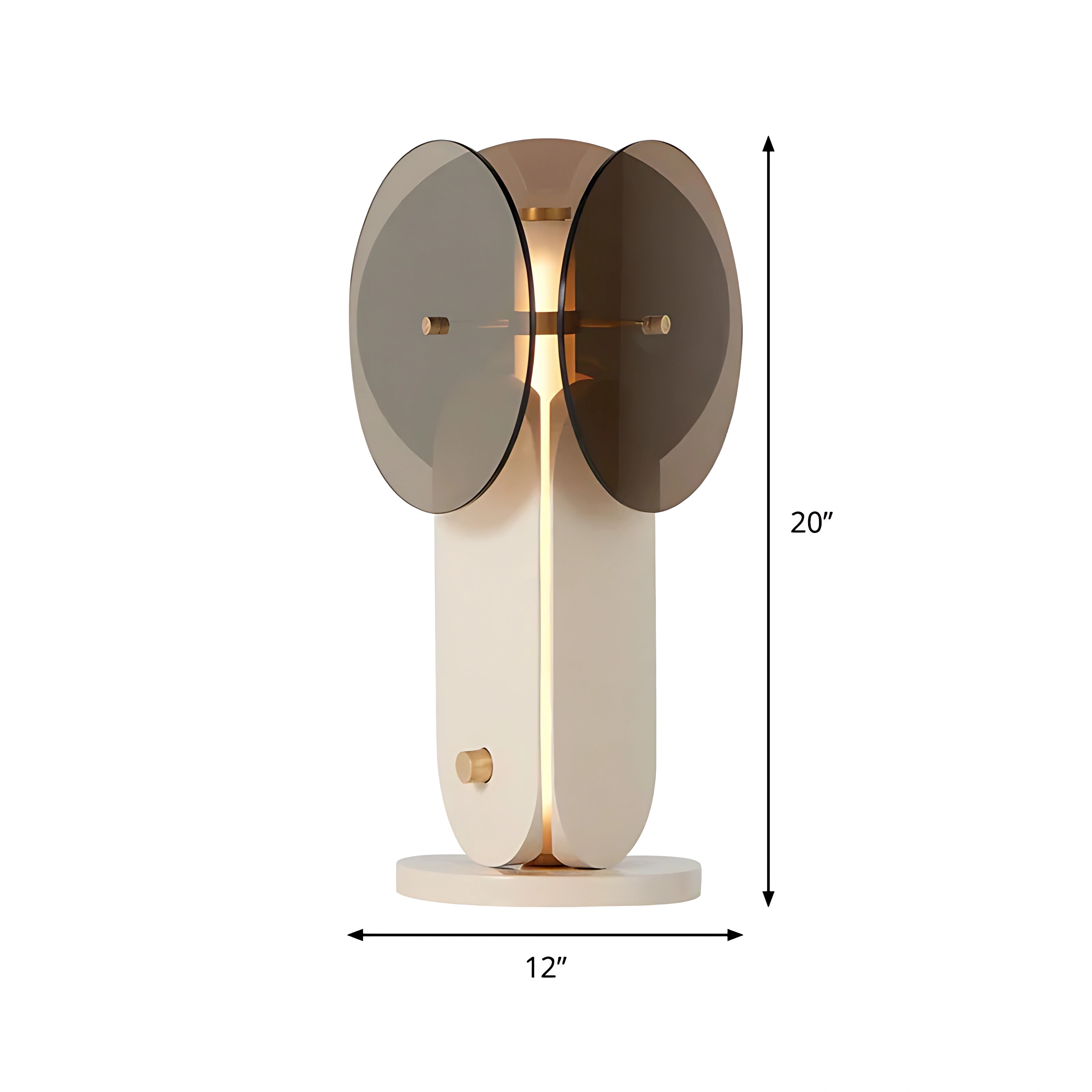 Trilume Smoke Grey Glass Lamp Lamp Interior Moderna