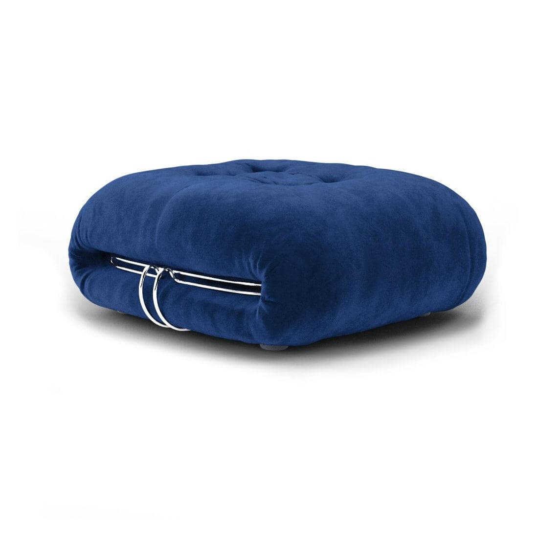Soriana Ottoman Interior Moderna Indigo Blue Velvet