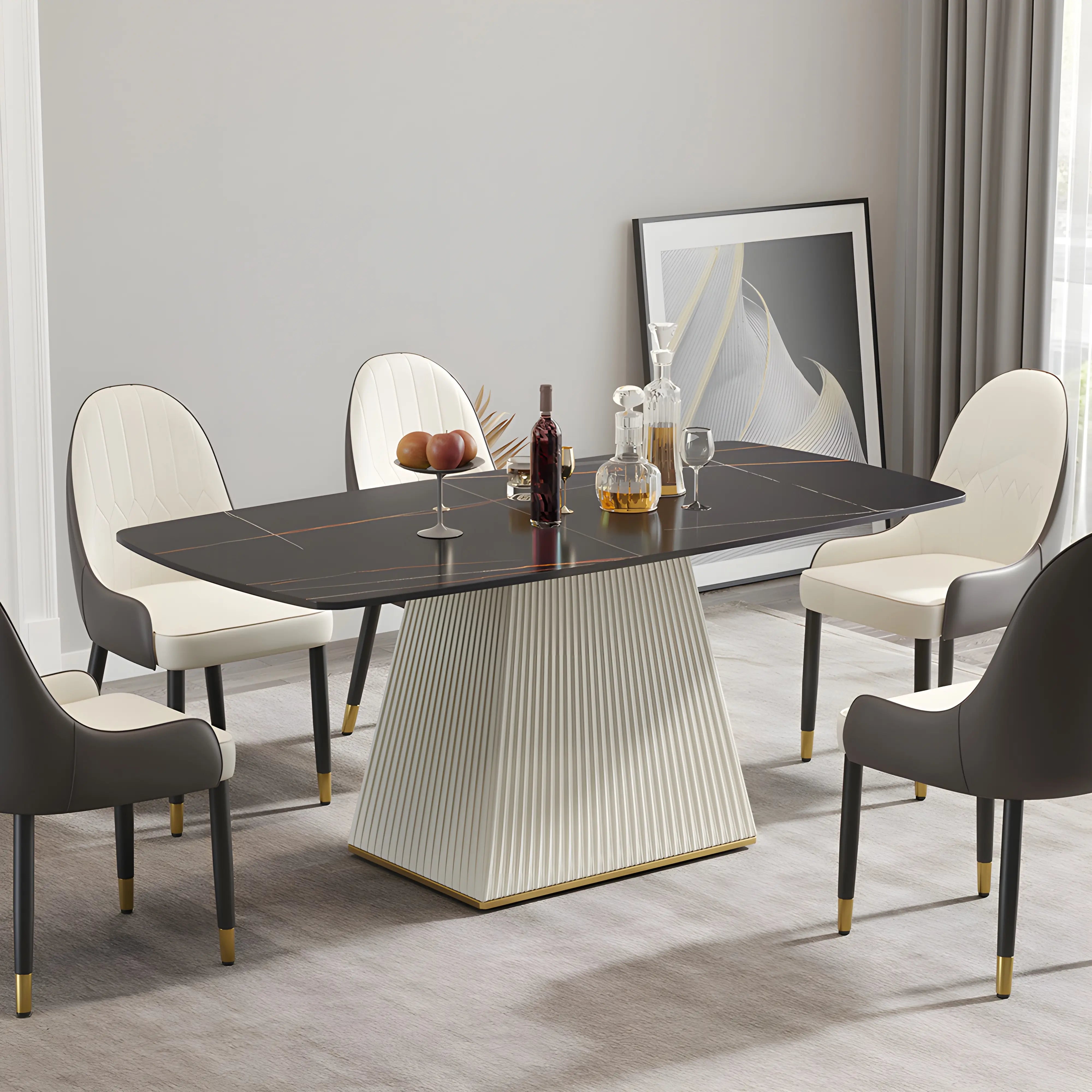 Modena Dining Table Table Interior Moderna white Black