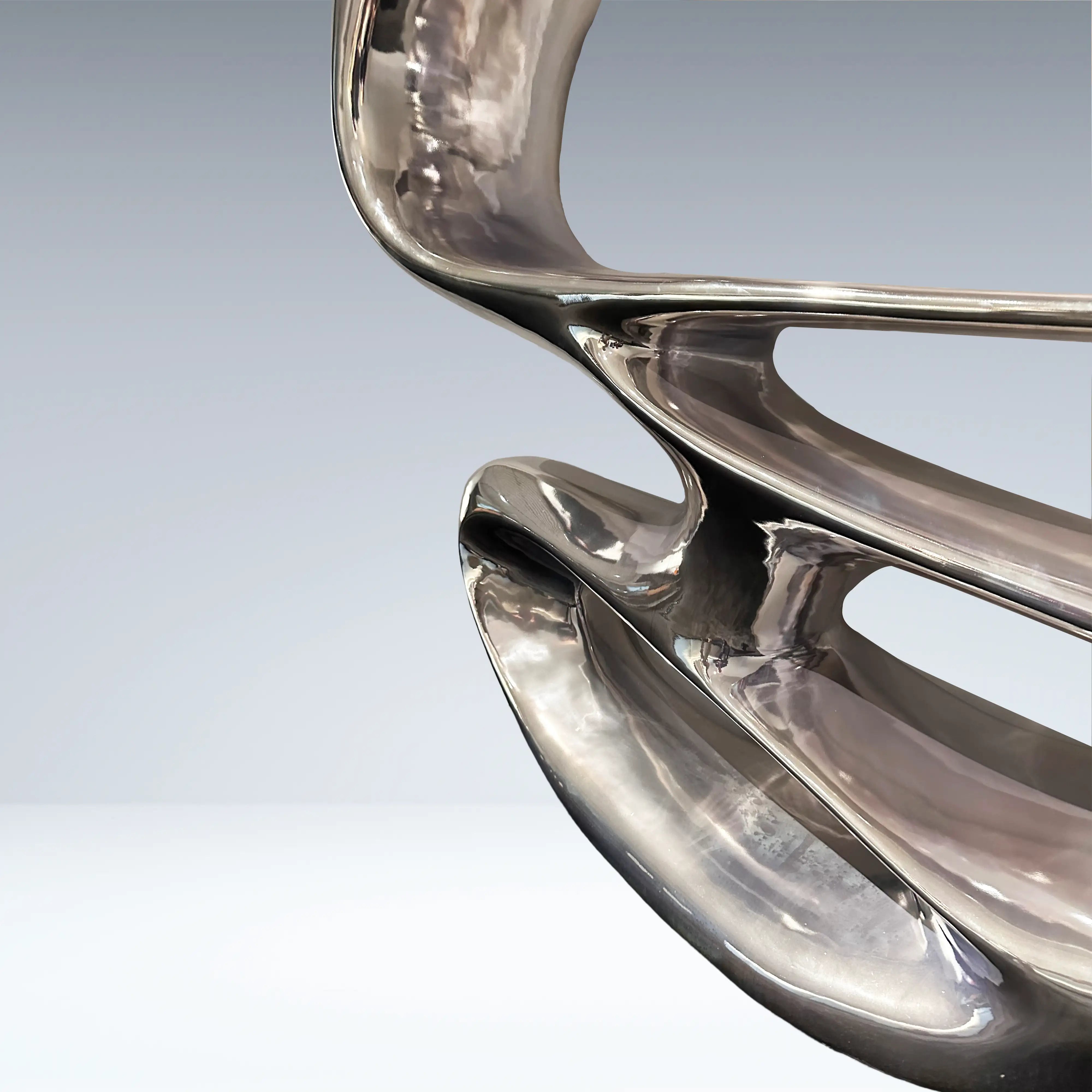 Chrome Mirage Bookshelf Table Interior Moderna