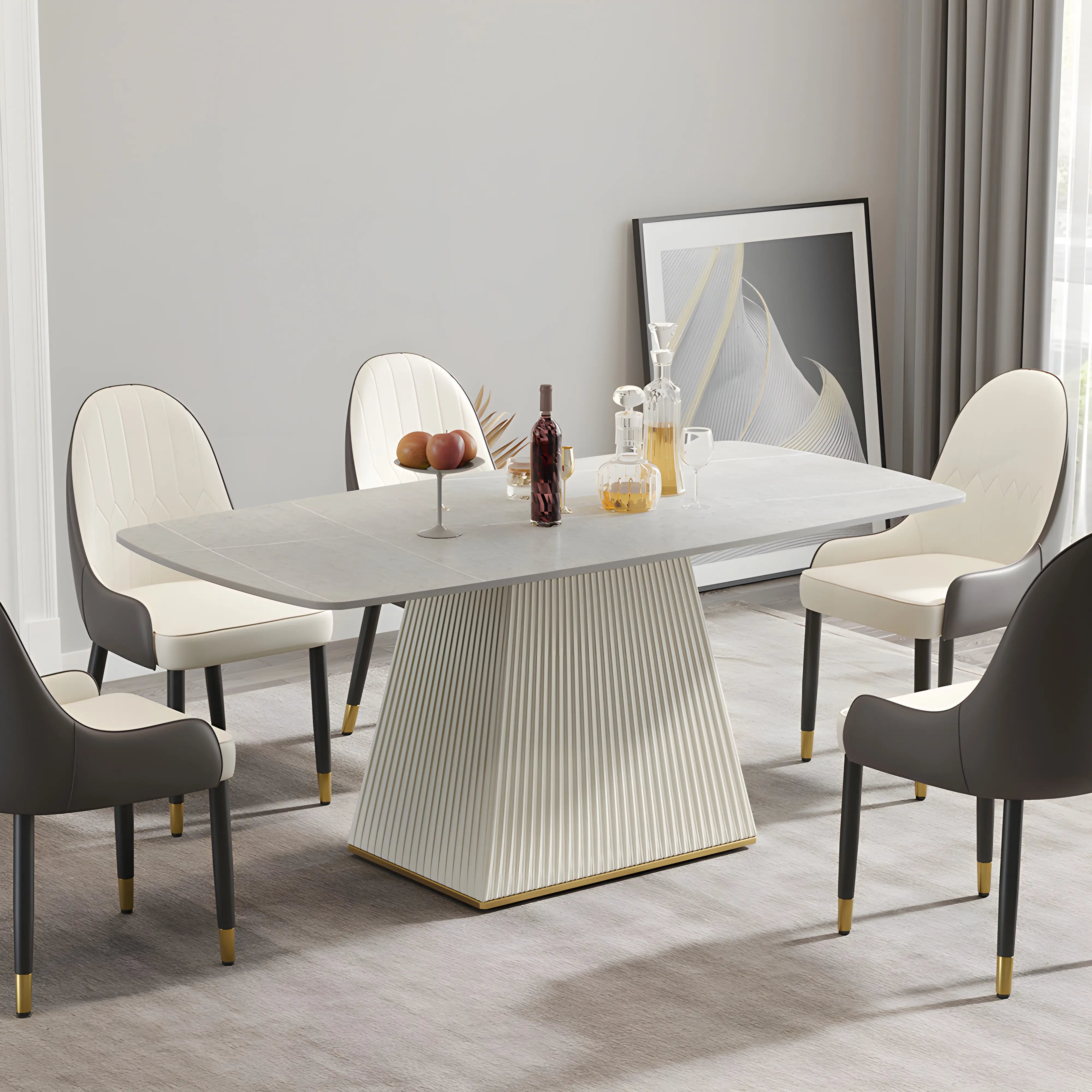 Modena Dining Table Table Interior Moderna white Gray