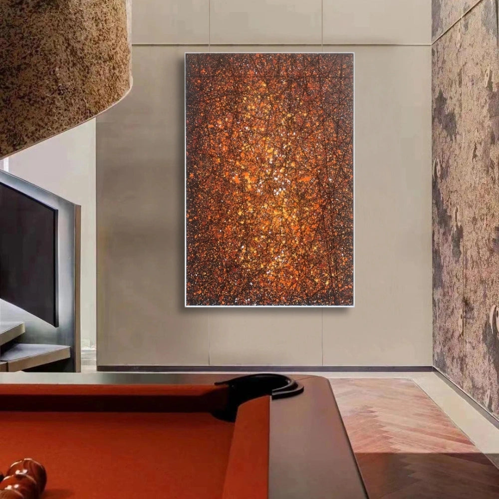 Abstract Stormscape | Crimson Vortex Wall Art Interior Moderna