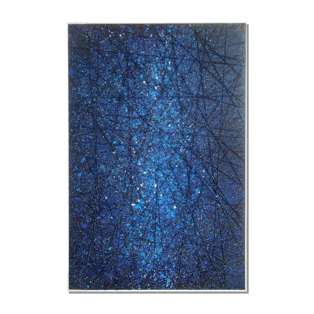 Abstract Stormscape: Tempest Blue Wall Art Interior Moderna