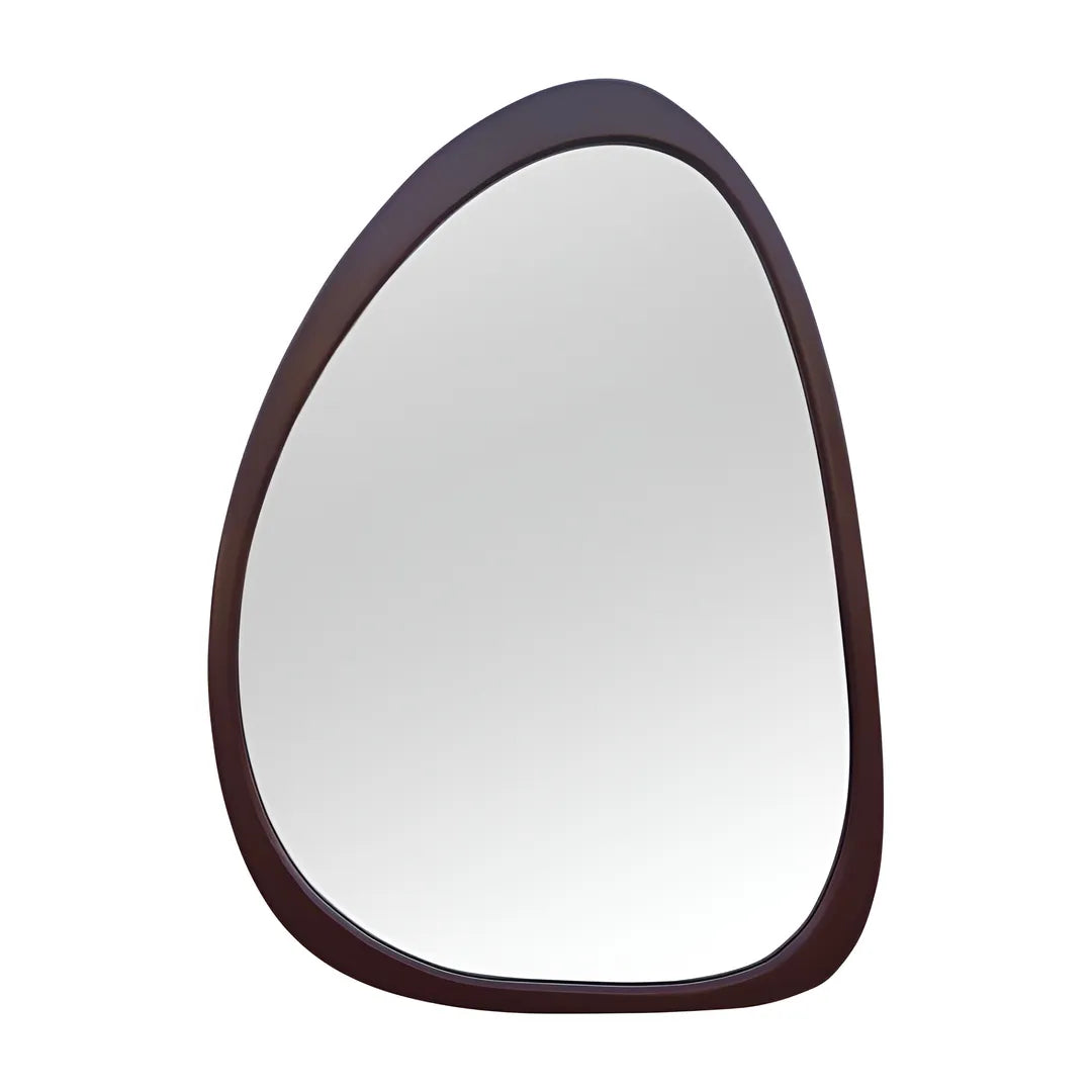 Asymmetrical Oval Mirror Mirror Interior Moderna Brown