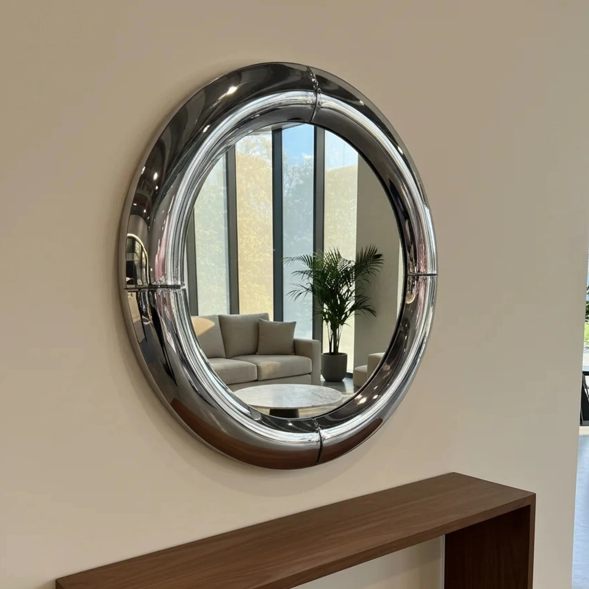 Atlas Mirror | Chrome Silver Mirror Interior Moderna