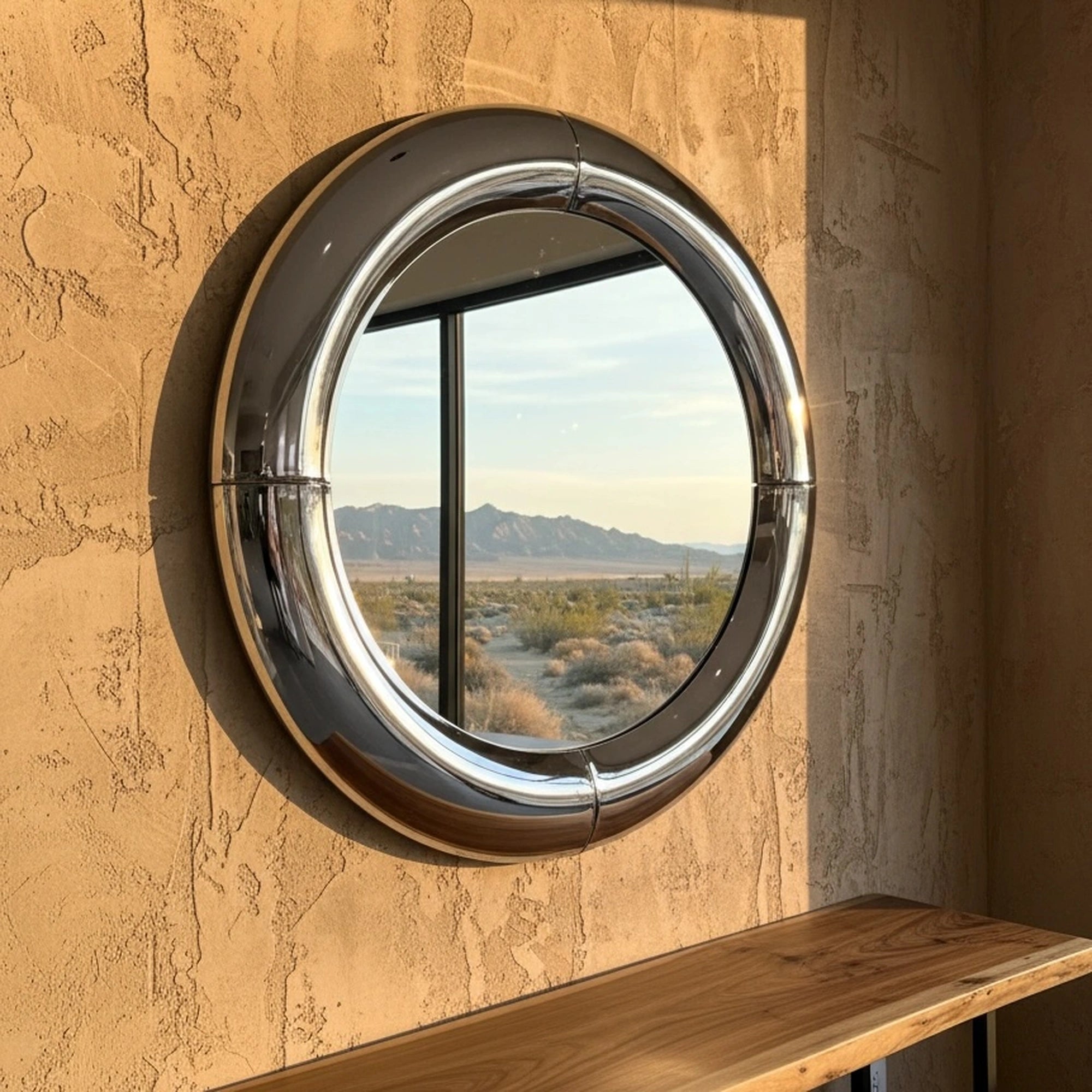 Atlas Mirror | Chrome Silver Mirror Interior Moderna