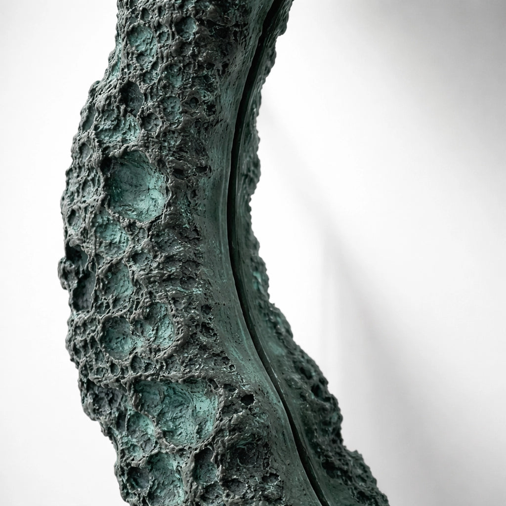 Aurelian Rough Mirror | Green Calcite Mirror Interior Moderna