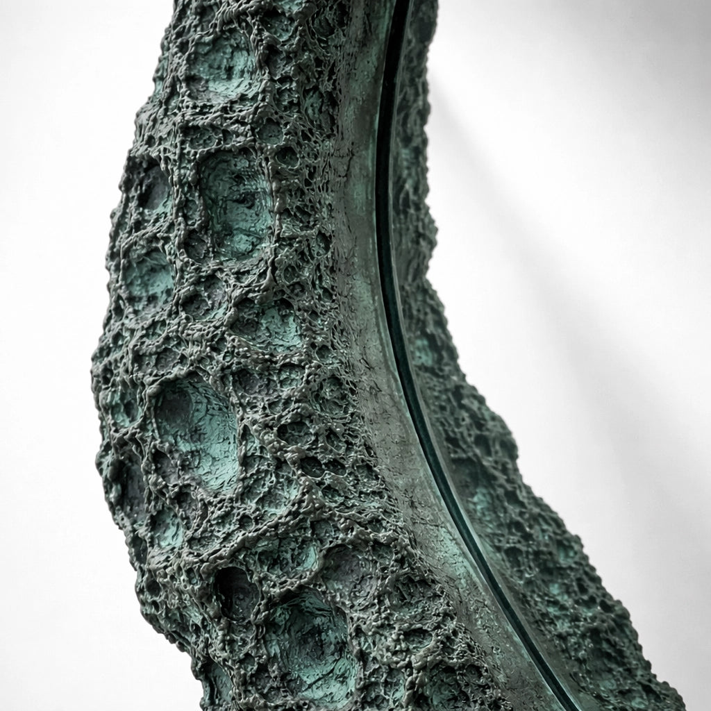 Aurelian Rough Mirror | Green Calcite Mirror Interior Moderna