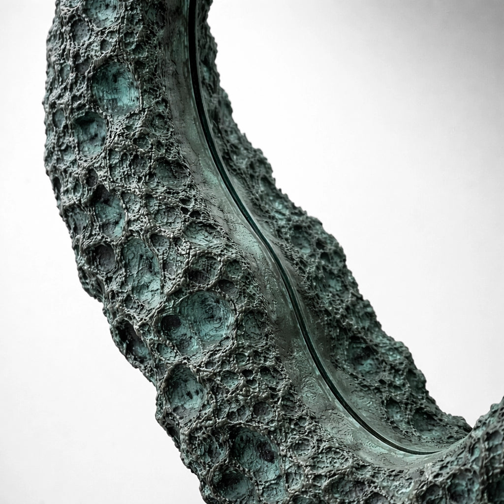 Aurelian Rough Mirror | Green Calcite Mirror Interior Moderna