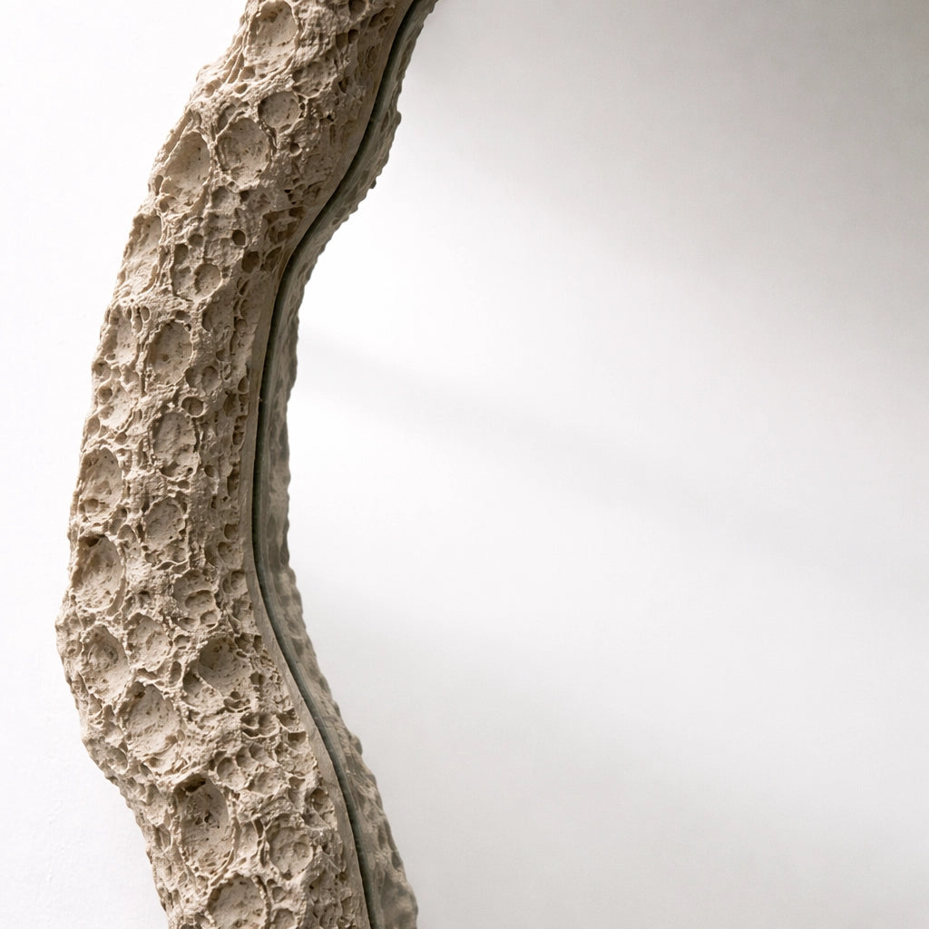 Aurelian Rough Mirror | Calcite