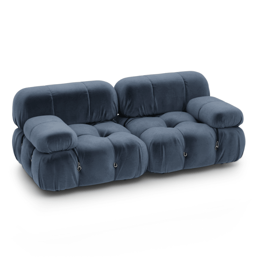 Mario Bellini Combination A Sofa Interior Moderna Indigo Blue Velvet