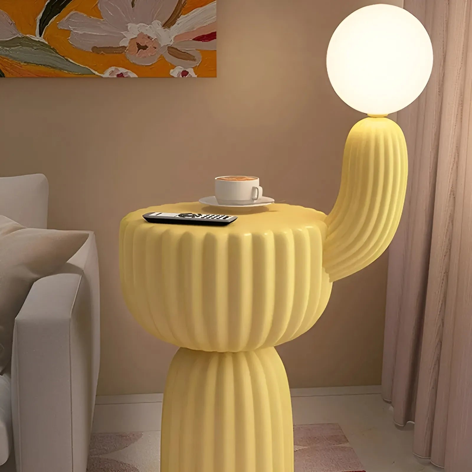 Cactus Bedside Table + Lamp Lamp Interior Moderna