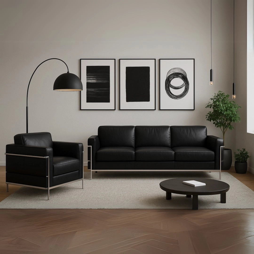 Corbusier LC3 Style Chair/Sofa Chair Interior Moderna