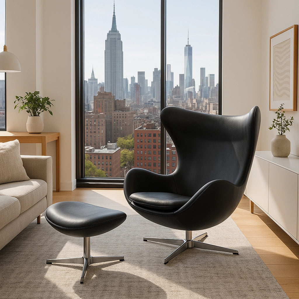 Egg Chair + Ottoman Chair Interior Moderna
