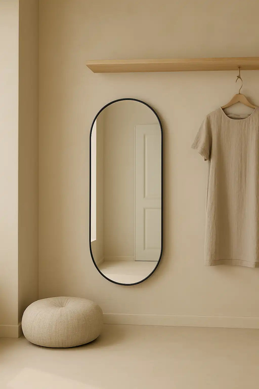 Oval Metal Mirror Mirror Interior Moderna