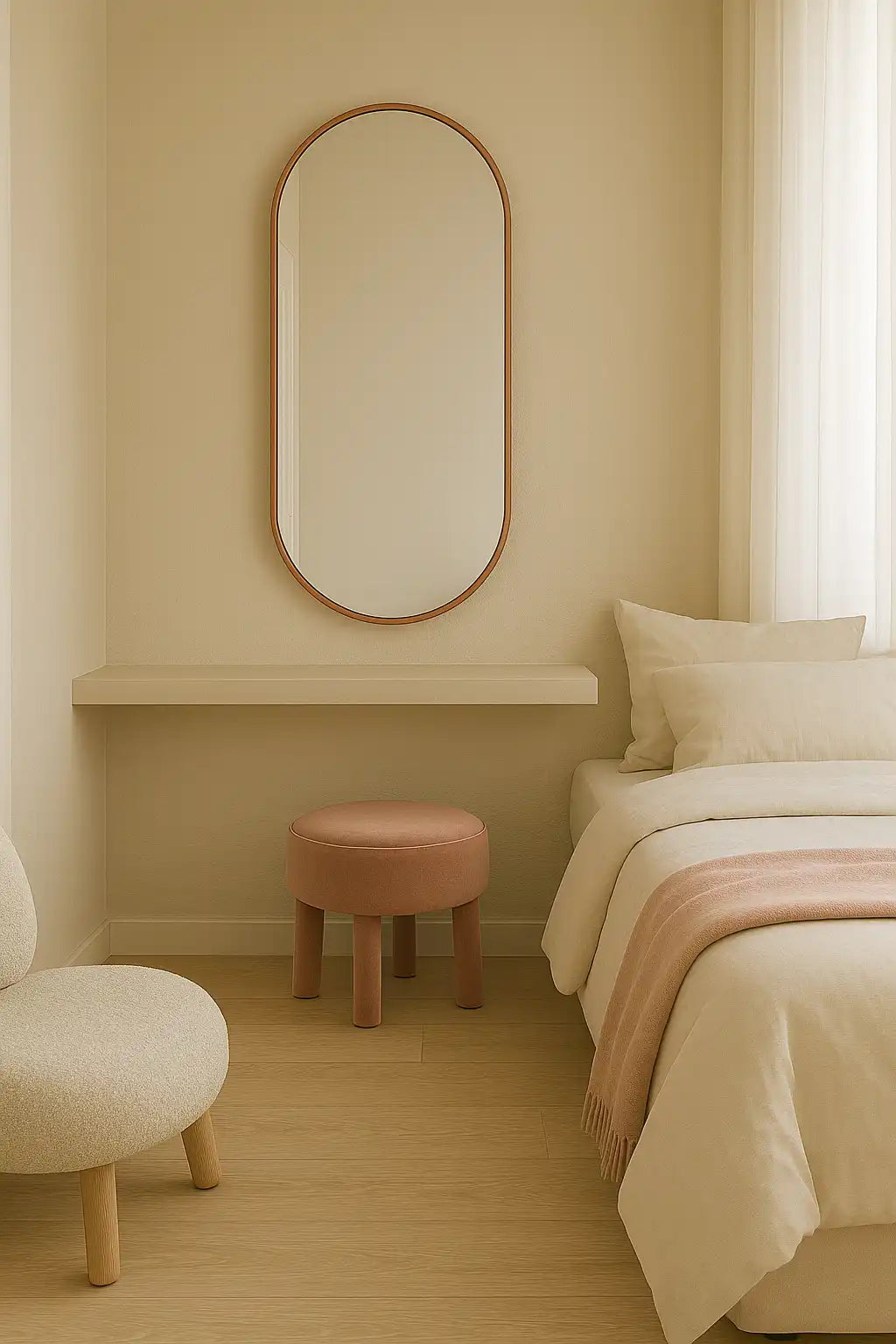 Oval Metal Mirror