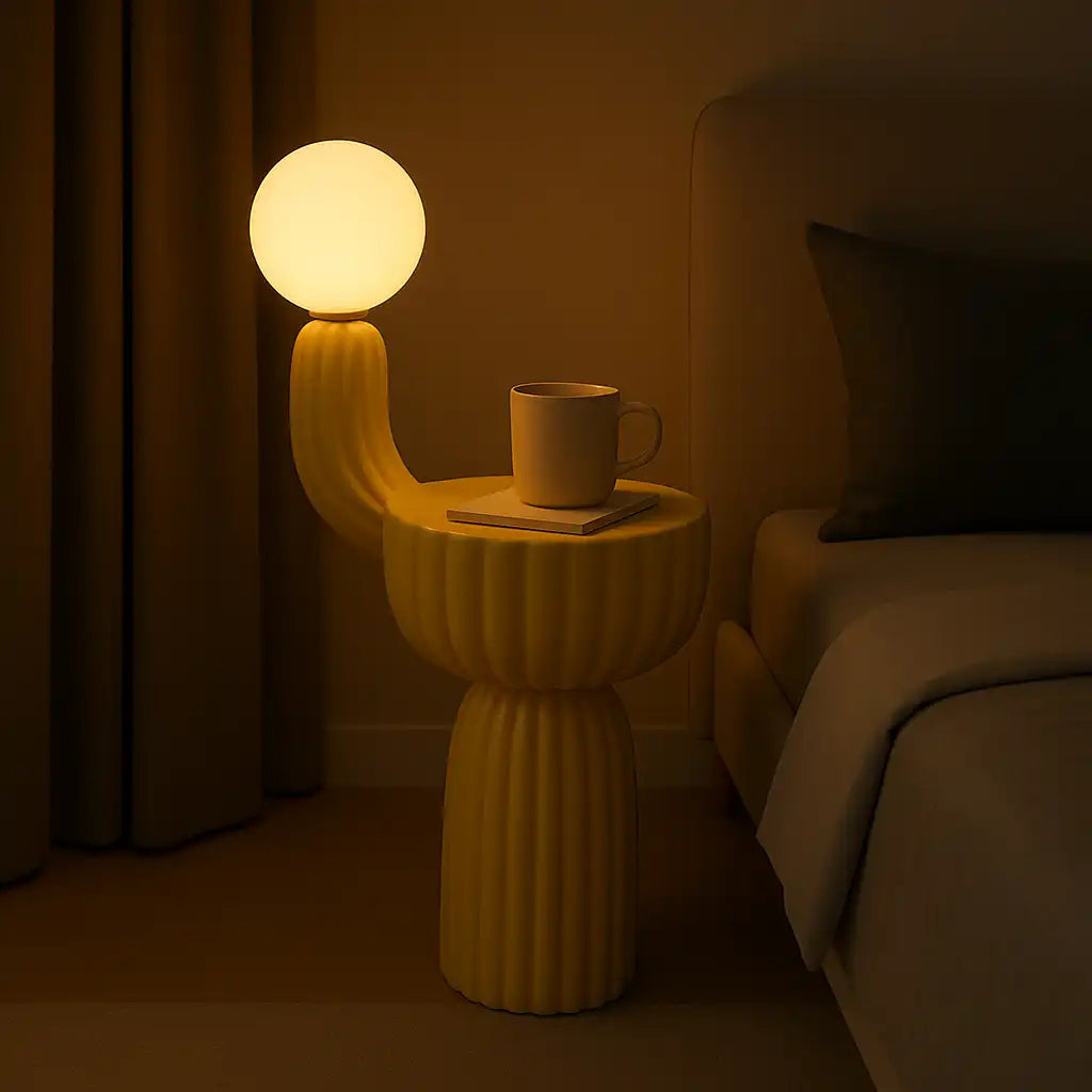 Cactus Bedside Table + Lamp Lamp Interior Moderna