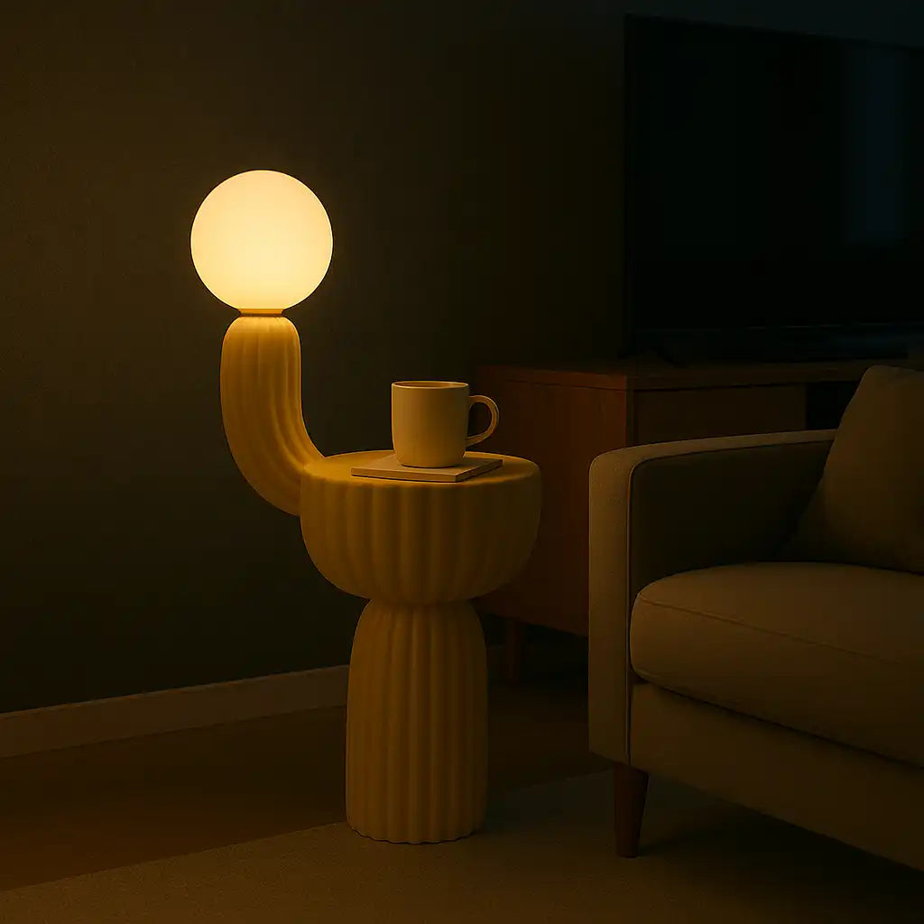 Cactus Bedside Table + Lamp Lamp Interior Moderna