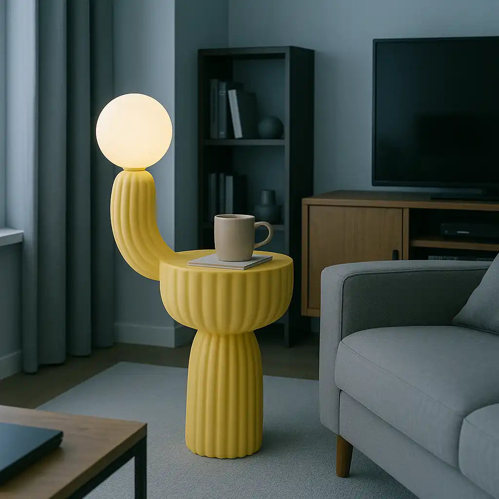 Cactus Bedside Table + Lamp Lamp Interior Moderna