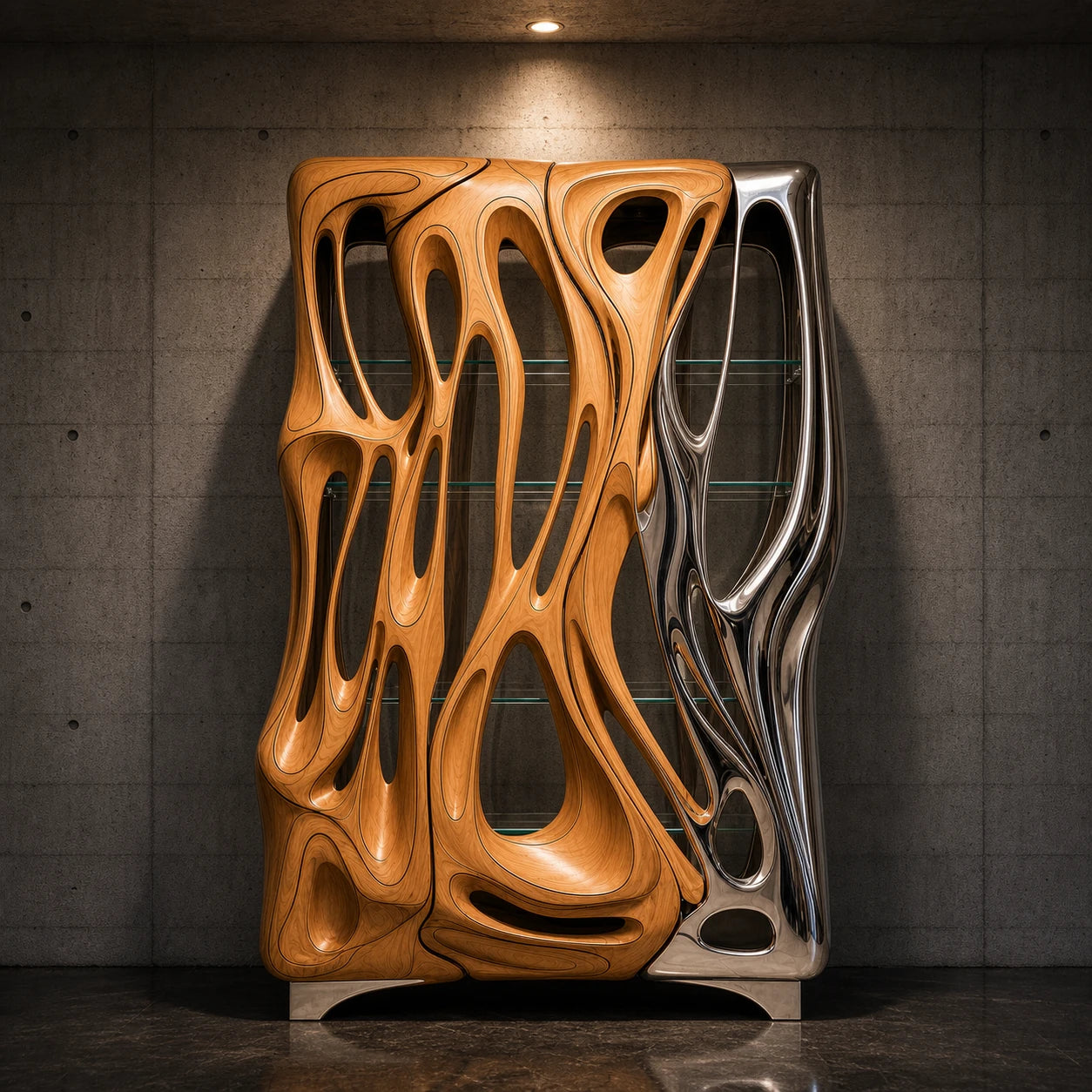 Chrome Mirage Cabinet Furniture Interior Moderna