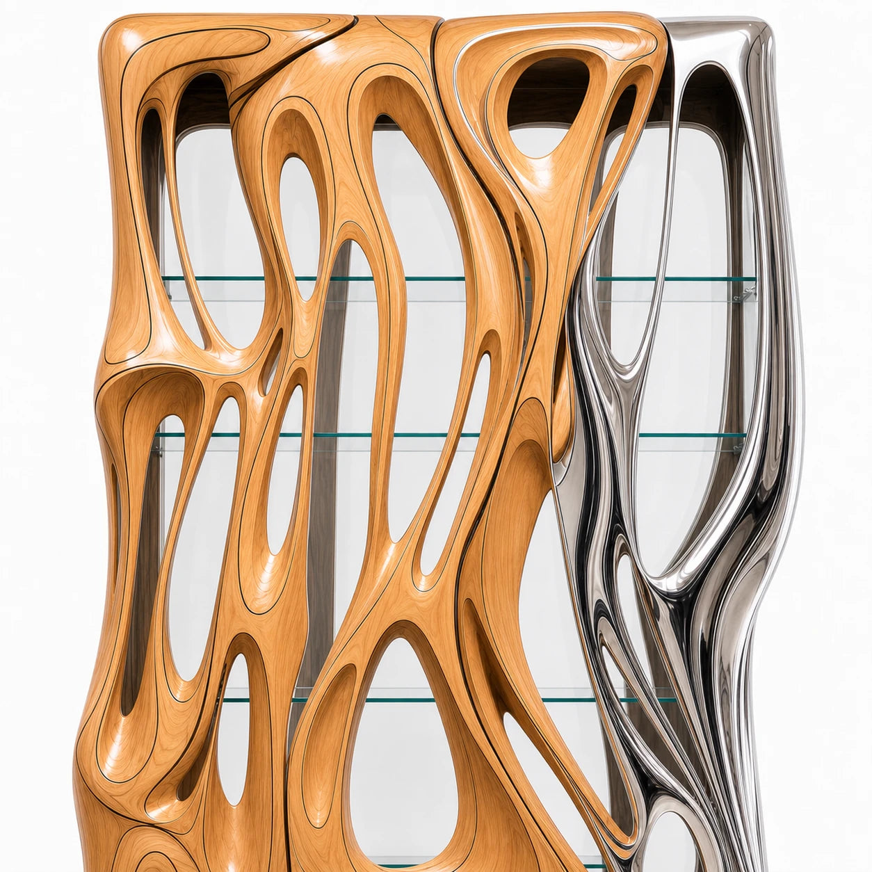 Chrome Mirage Cabinet Furniture Interior Moderna
