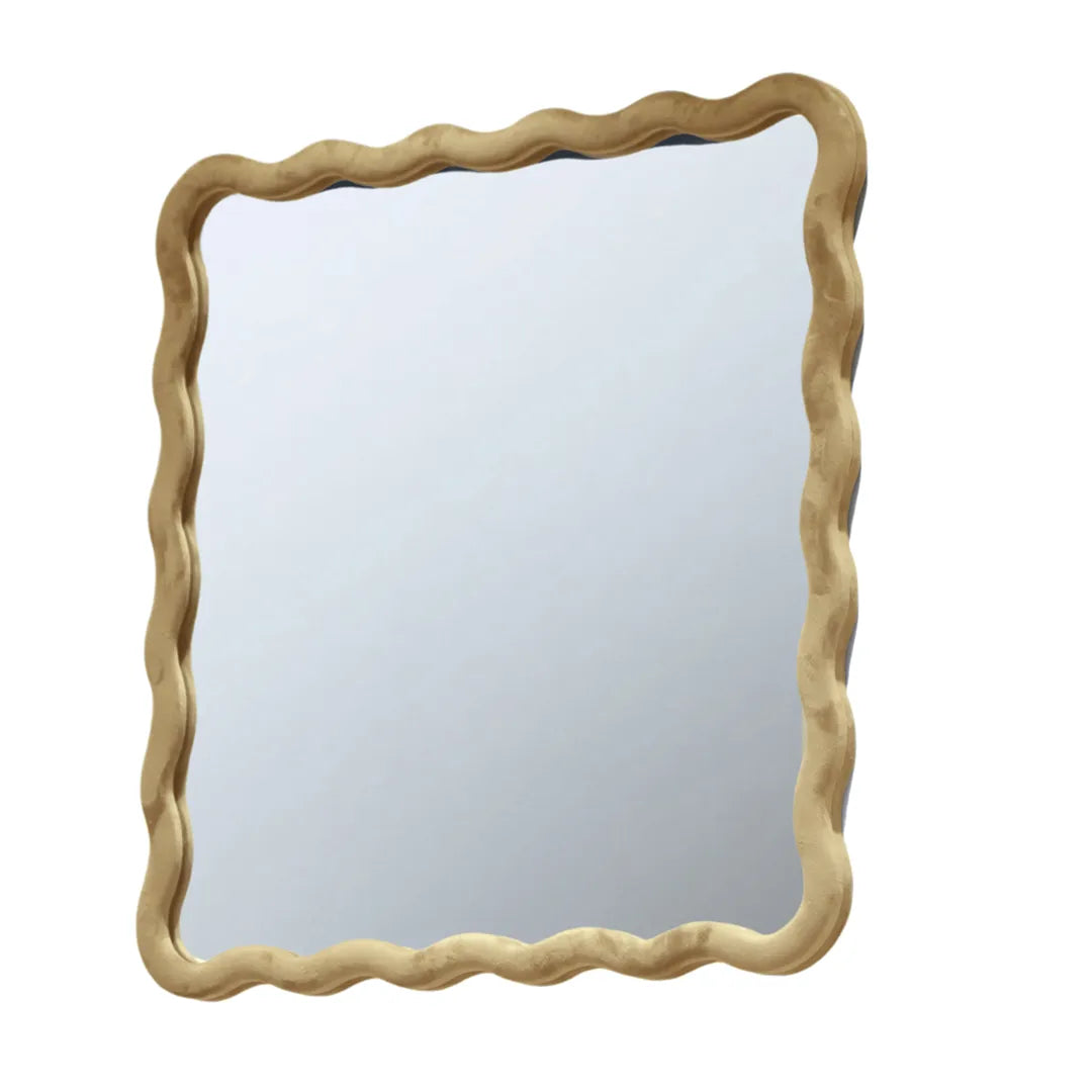 Velvet Wave Mirror Mirror Interior Moderna