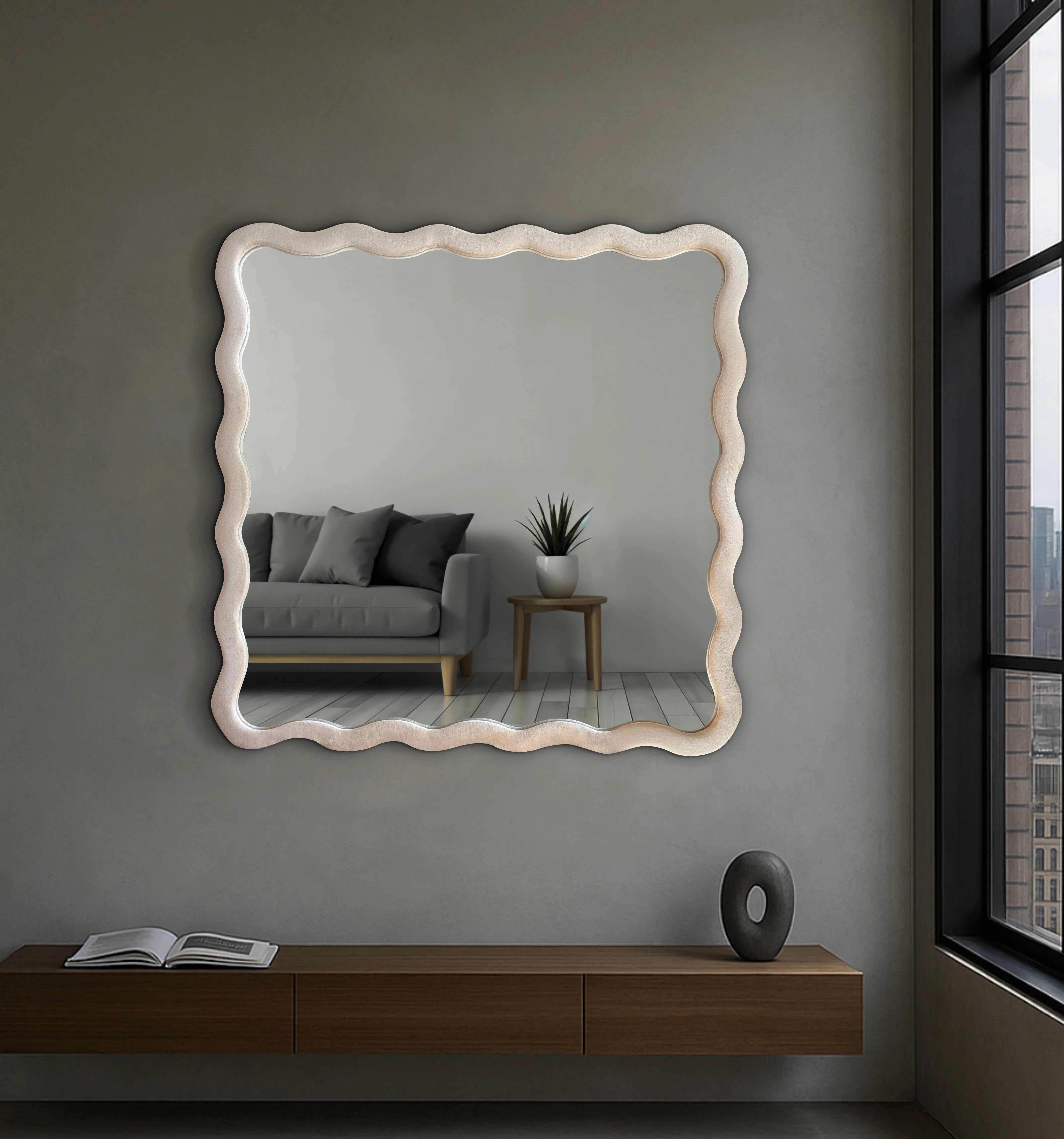 Velvet Wave Mirror Mirror Interior Moderna